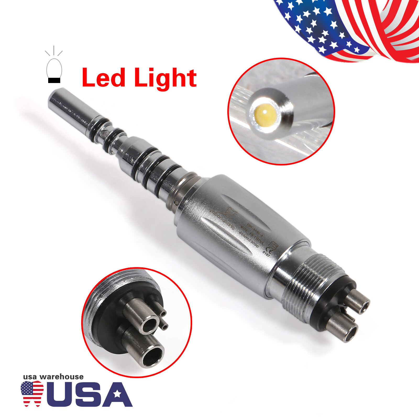 Dental Fiber Optic LED High Speed Turbine Handpiece Led Coupler 4/6Hole YB6 YD6