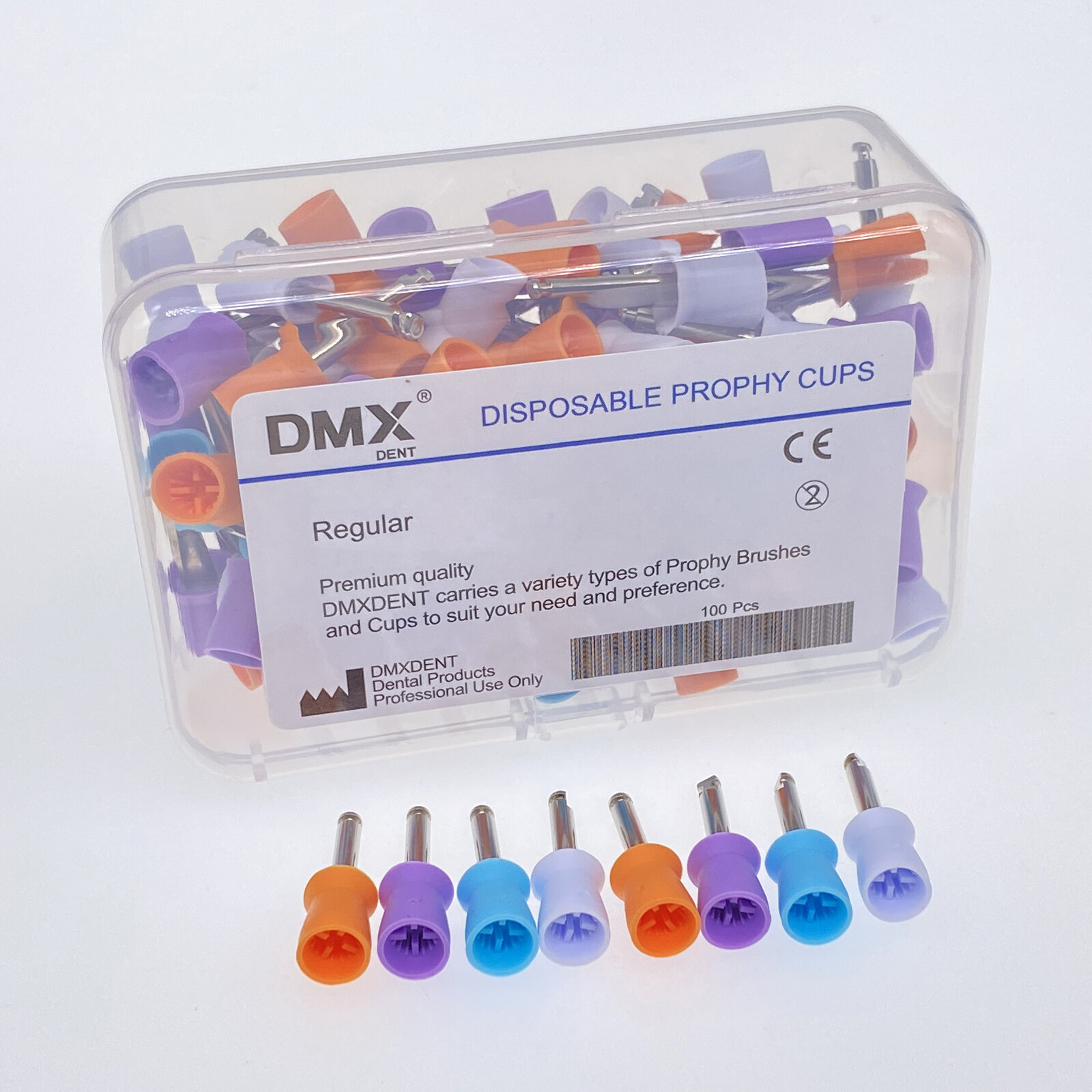 100Pcs Dental Polishing Cups Prophy Cup Rubber Latch Type DMXDENT
