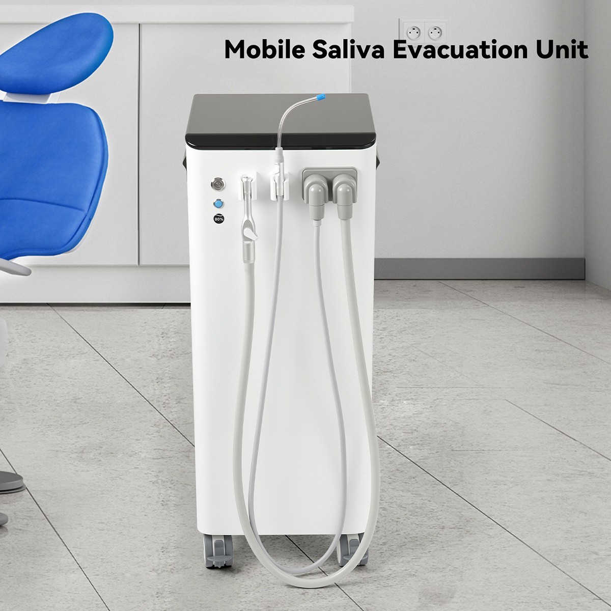 Portable Dental Suction Unit Mobile Suction Vacuum Pump Machine 400L/min AZDENT
