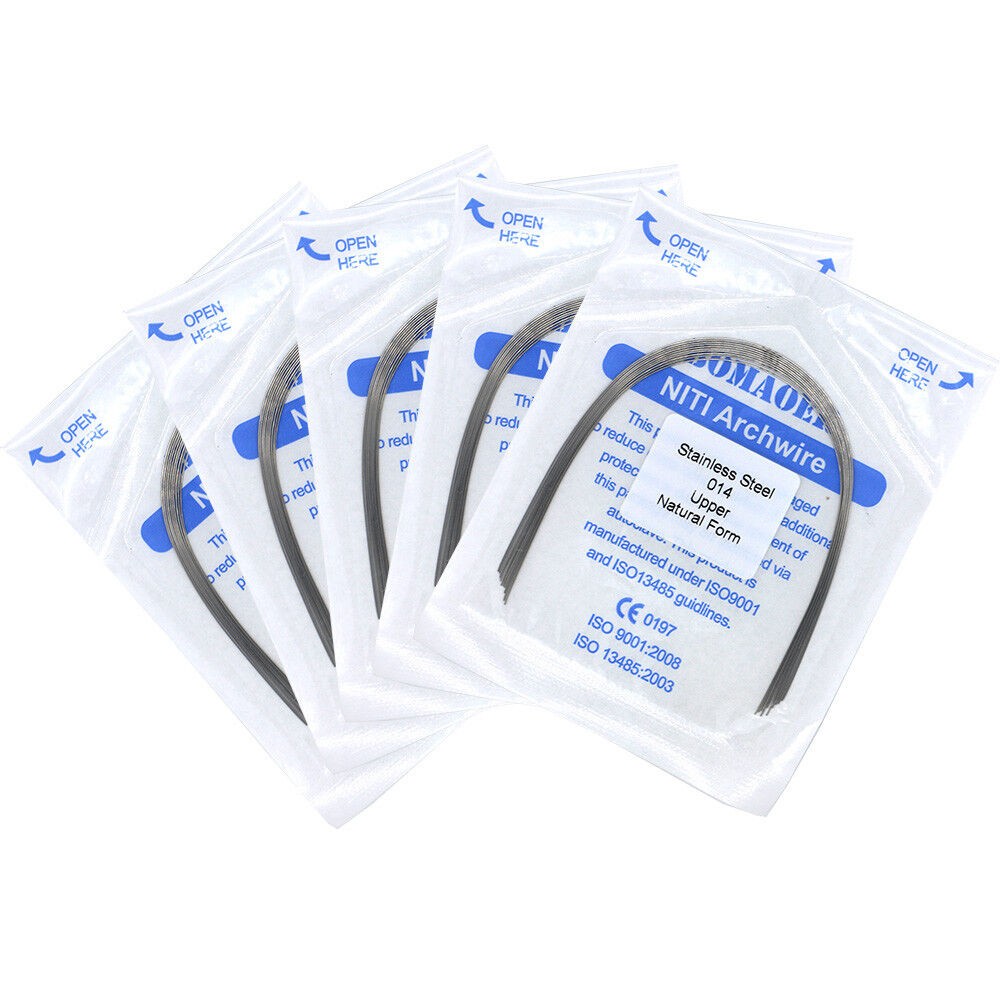 5×Dental Orthodontic Stainless Steel Arch Wire Round Nature Form 014 Upper