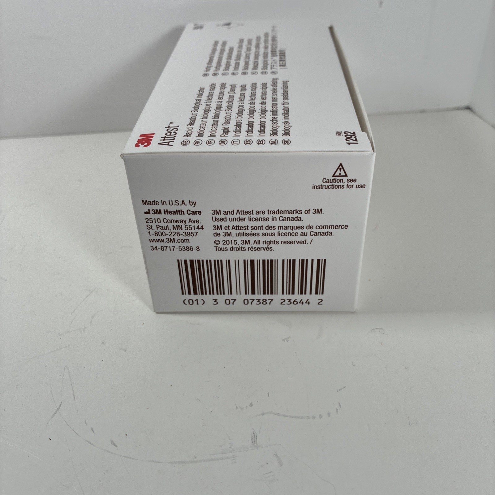 3M ATTEST Rapid Readout Biological Indicator, 1292, 50/bx, 03/2027