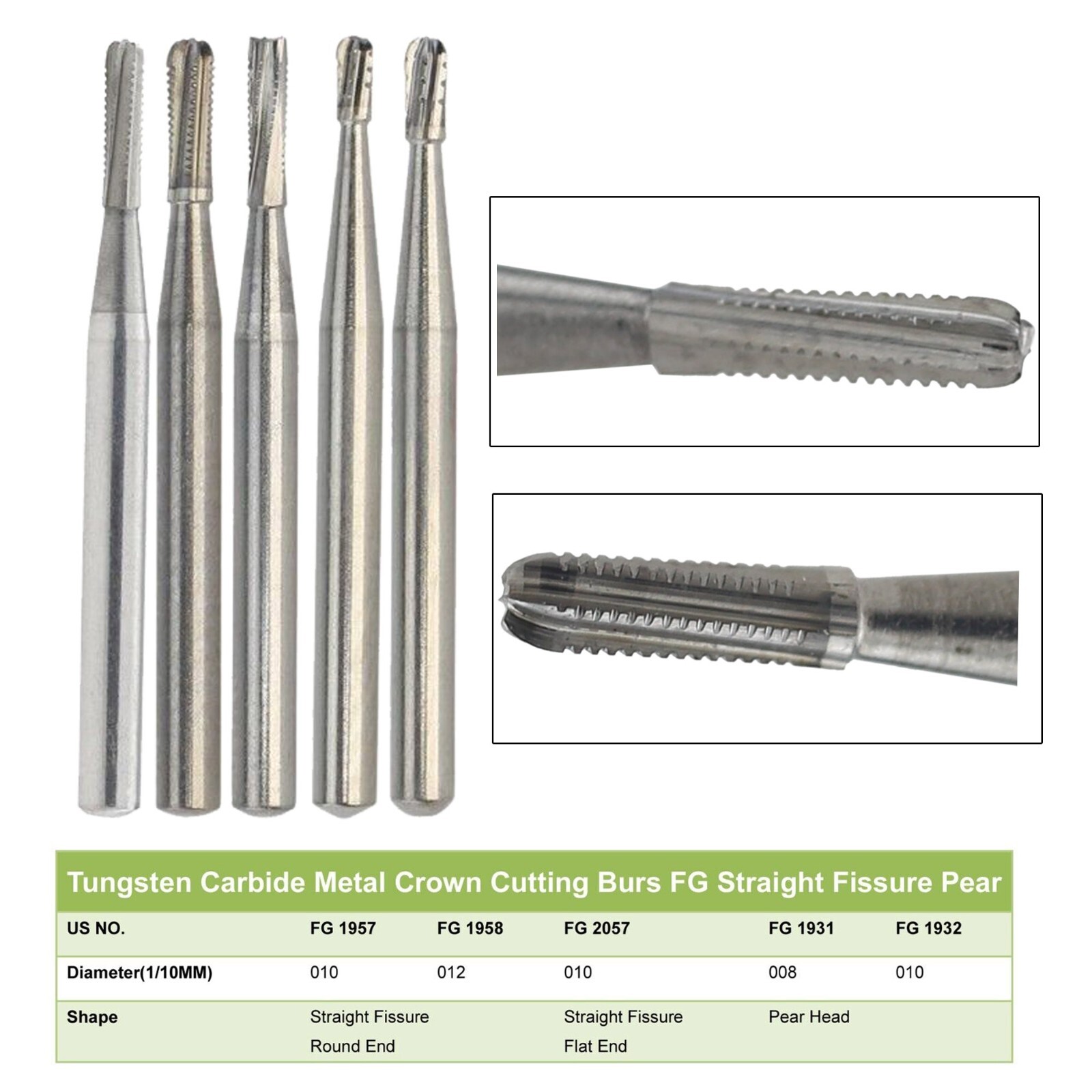 Wave Dental Carbide Burs FG 8 2 4 6 1/4 1/2 Round 330 557 556 245 Friction Grip