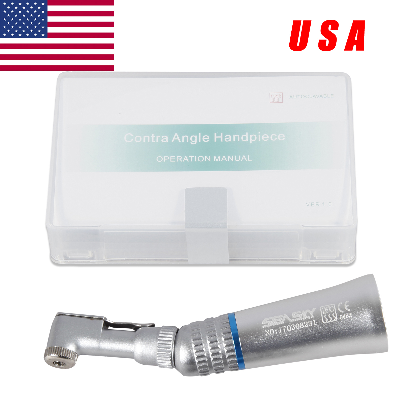 NSK Style Dental Low Speed Contra Angle Handpiece Latch Head E-Type fit motor YP