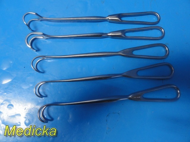 5x Green (Greene) Thyroid Retractors Sklar Jarit Codman Stainless Steel ~ 39996