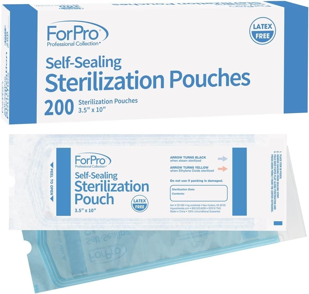 Self-Sealing Sterilization Pouches, Latex-Free, Color Changing Indicator, 3.5…