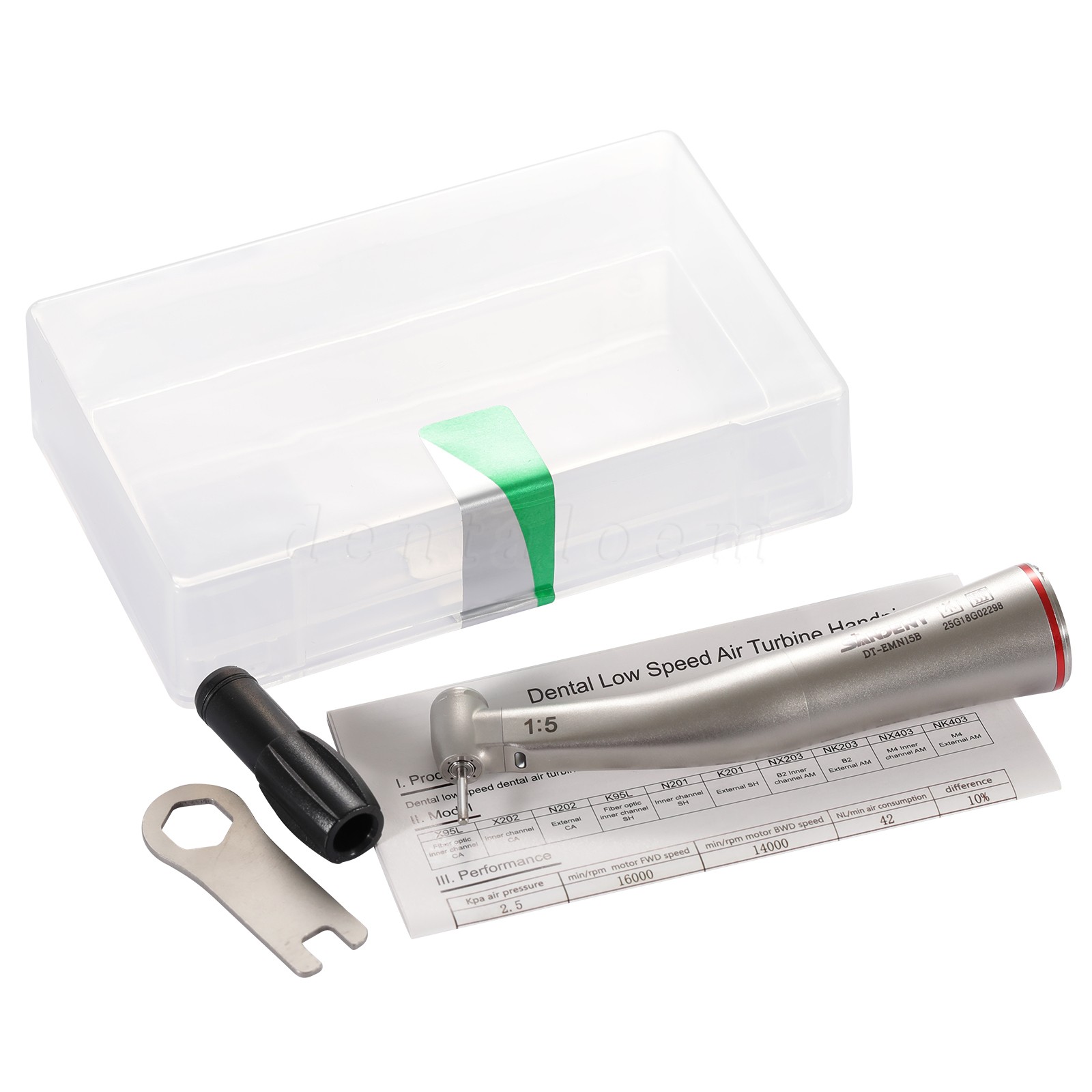 SANDENT Dental Mini Head 1:5 increasing Electric Handpiece Fiber Optic