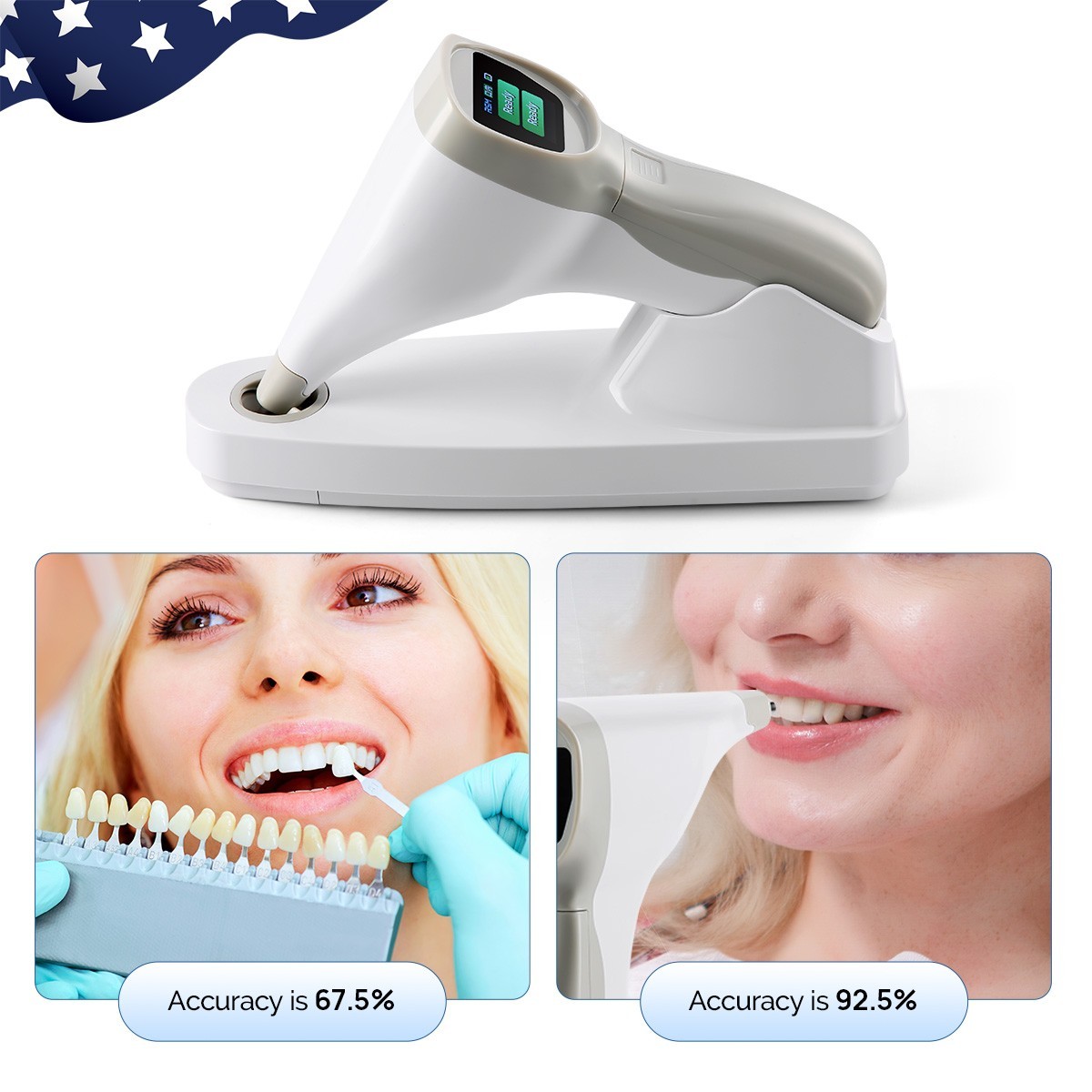 Dental Digital Shade Guide Tooth Color Comparator Teeth Whitening LCD Screen