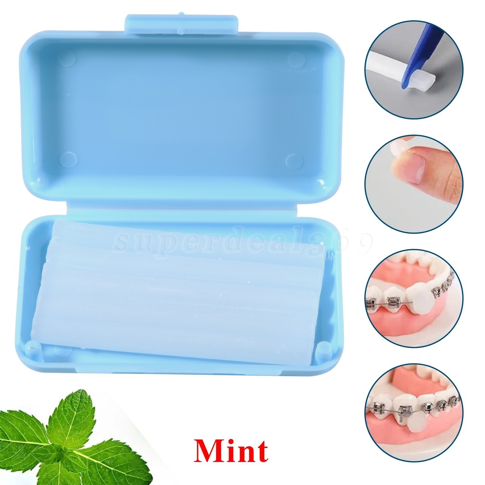 10 Packs Dental Orthodontic Wax for Relief Braces Gum Irritation Mint Scent su