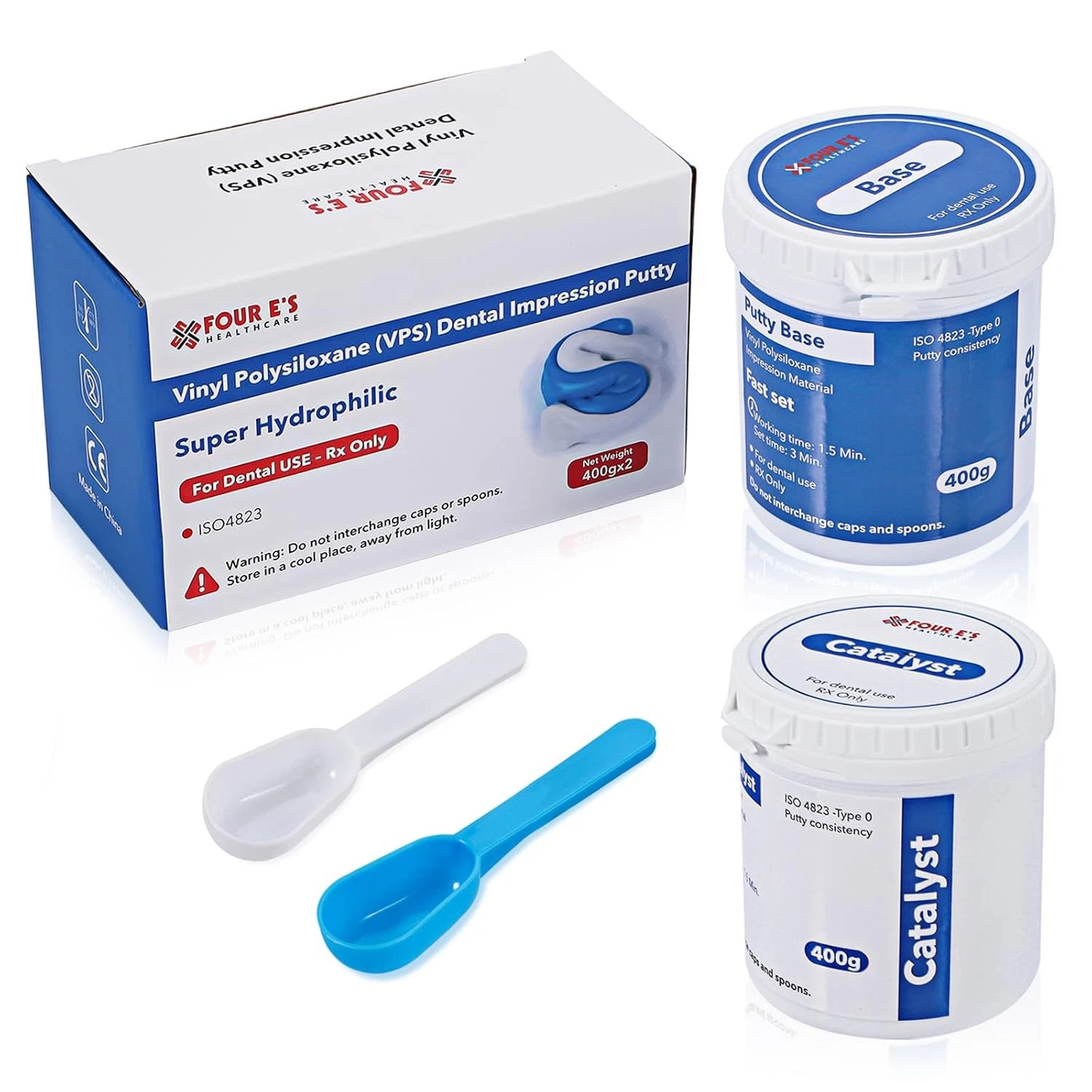 Dental Impression Putty Fast Set VPS Putty, 8Pcs Heavy/Light Body Fast Rapid Set