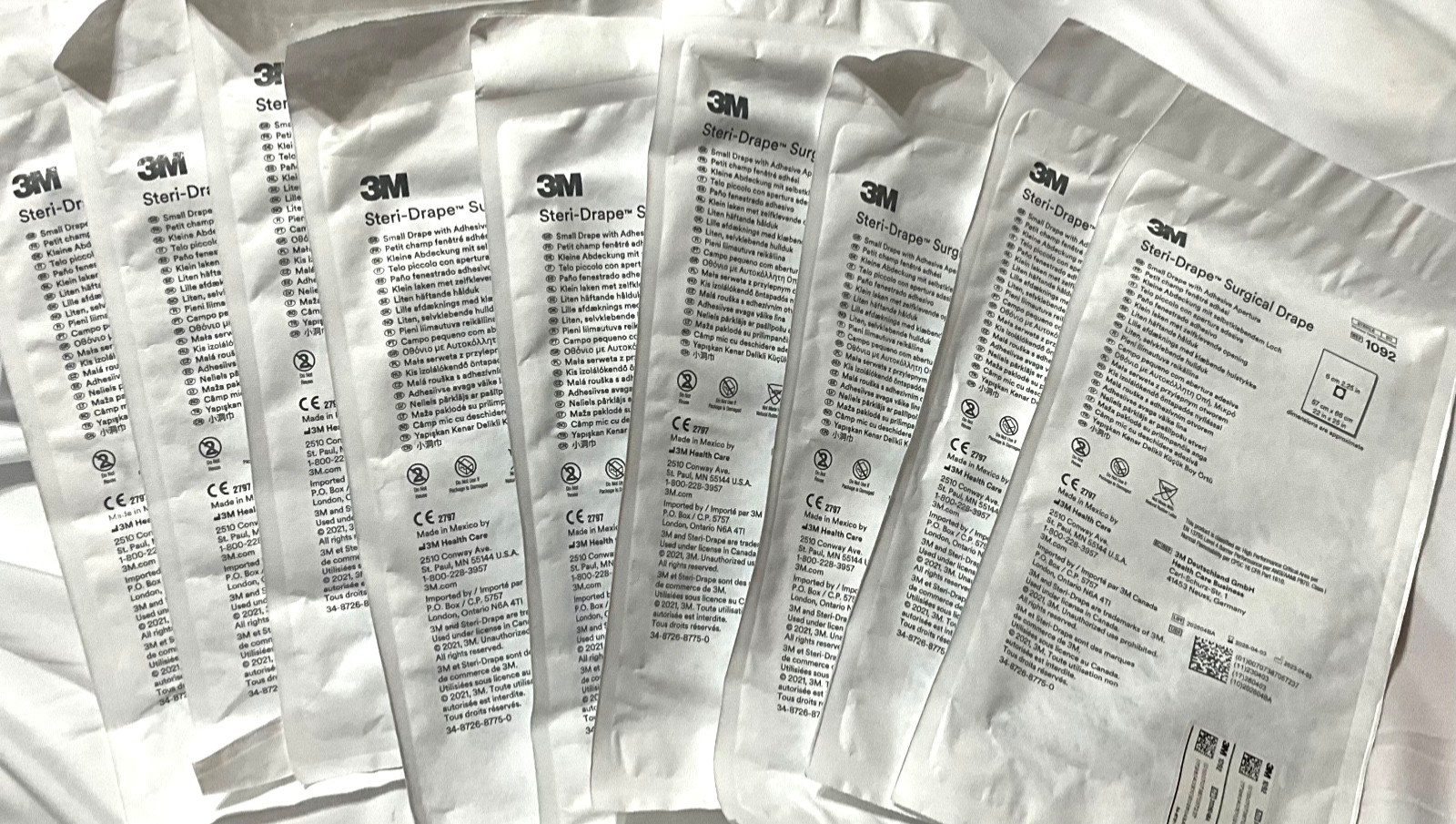 Lot of 10 3M Steri-Drape Sterile Surgical Drape 22” x 25” – #1092