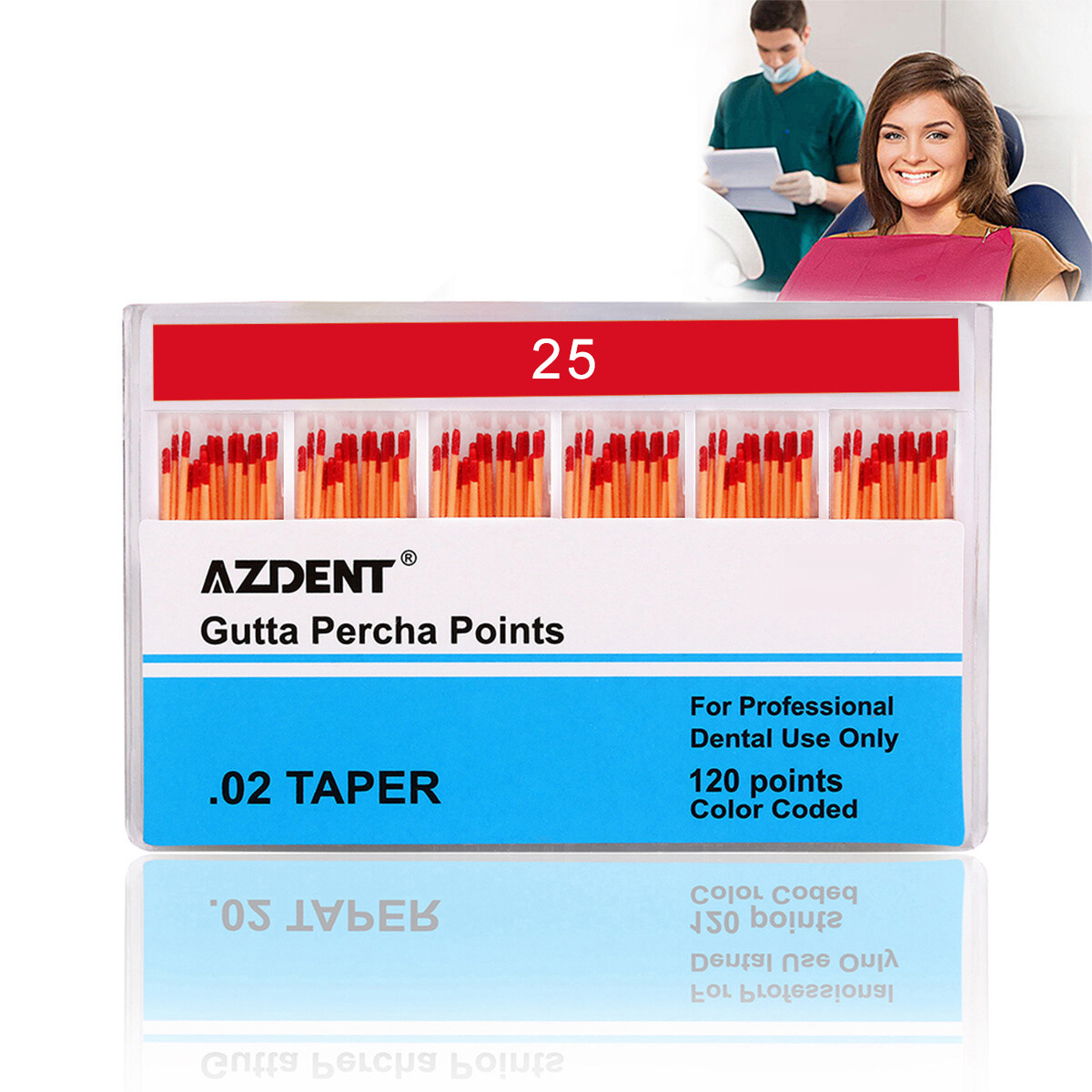 Dental Gutta Percha Points 0.02 /Absorbent Paper Points For Root Canal Treatment