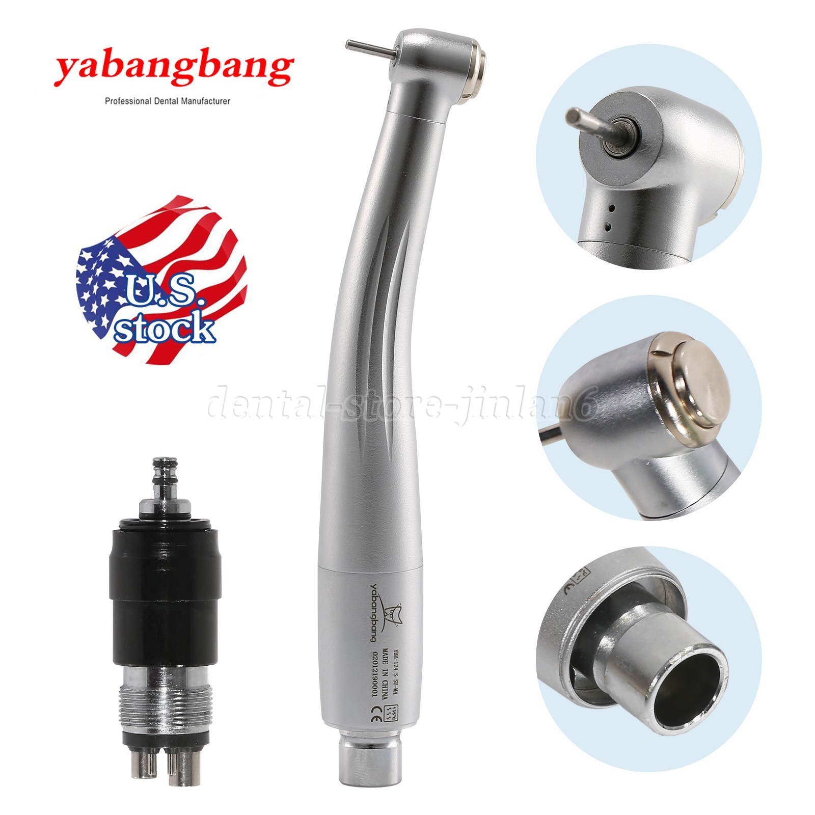 10 Pcs NSK Style Dental High Speed Turbine Handpiece+4 Hole Quick Coupling YBNK4