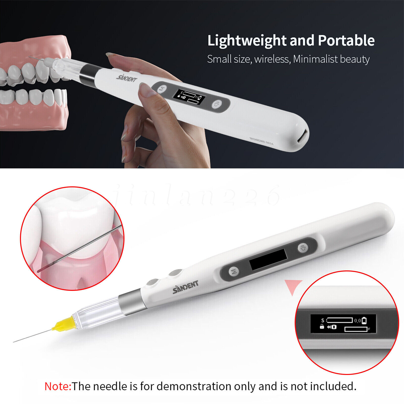 Dental Anesthesia Injector Wireless Oral Local Injection LCD Display