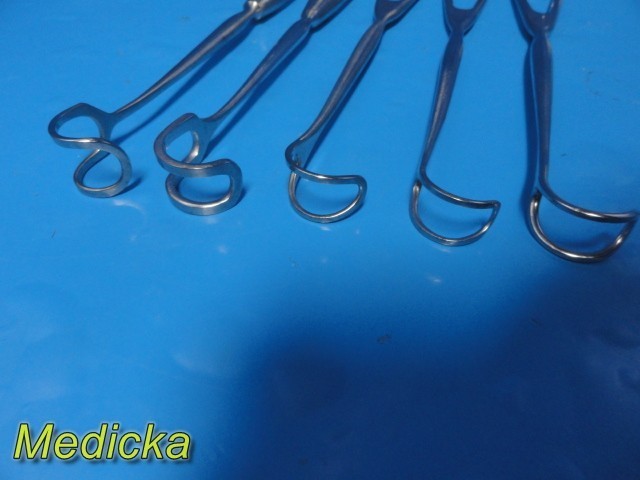 5x Green (Greene) Thyroid Retractors Sklar Jarit Codman Stainless Steel ~ 39996