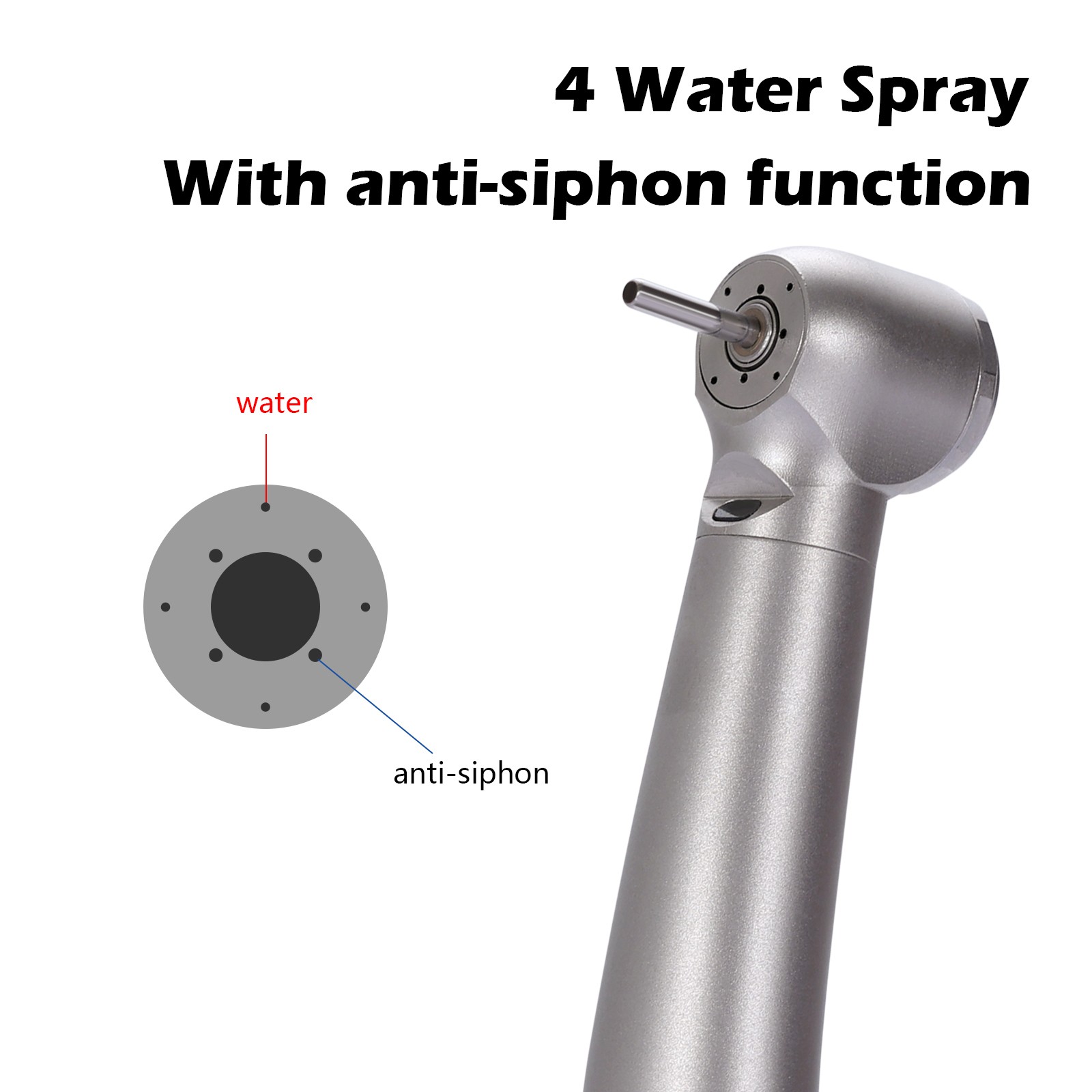 USA High Speed Handpiece Fiber Optic LED 4 way spray 4 air clean head Fit Sirona