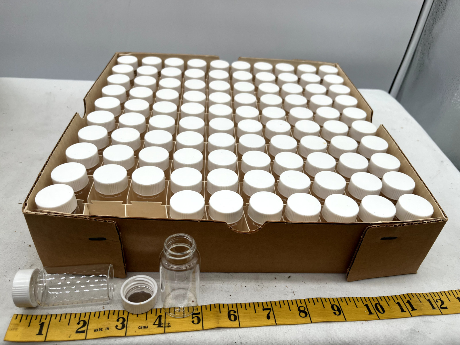vintage wheaton scintillation vials glass jar art deco screw top lot of 10