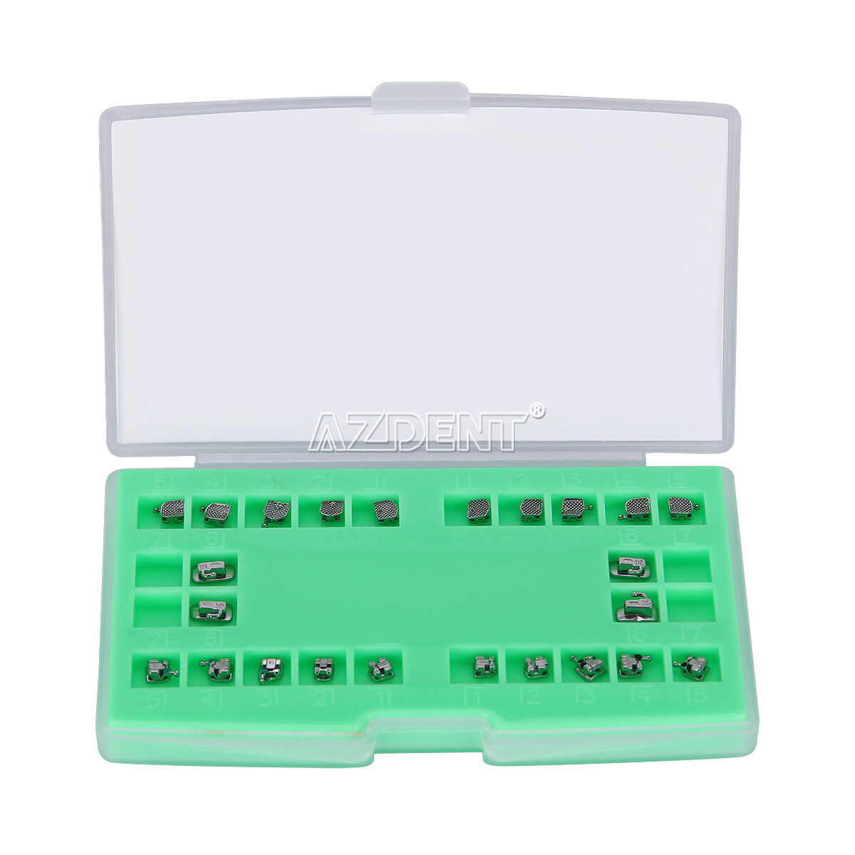 AZDENT Brackets ortodónticos dentales autoligables Roth/MBT.022 Ganchos 345