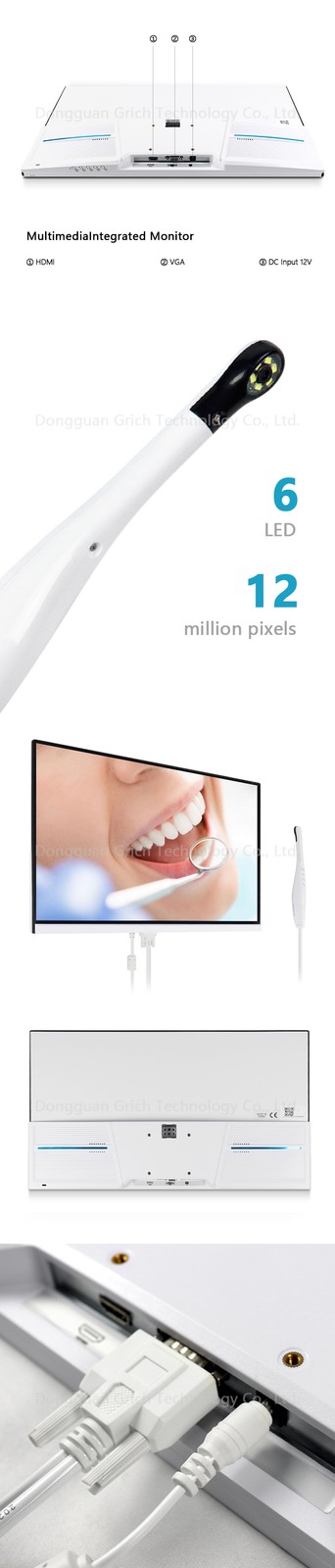 US Stock Dental 24Inch High-Definition Digital SONY CCD Monitor Intraoral Camera