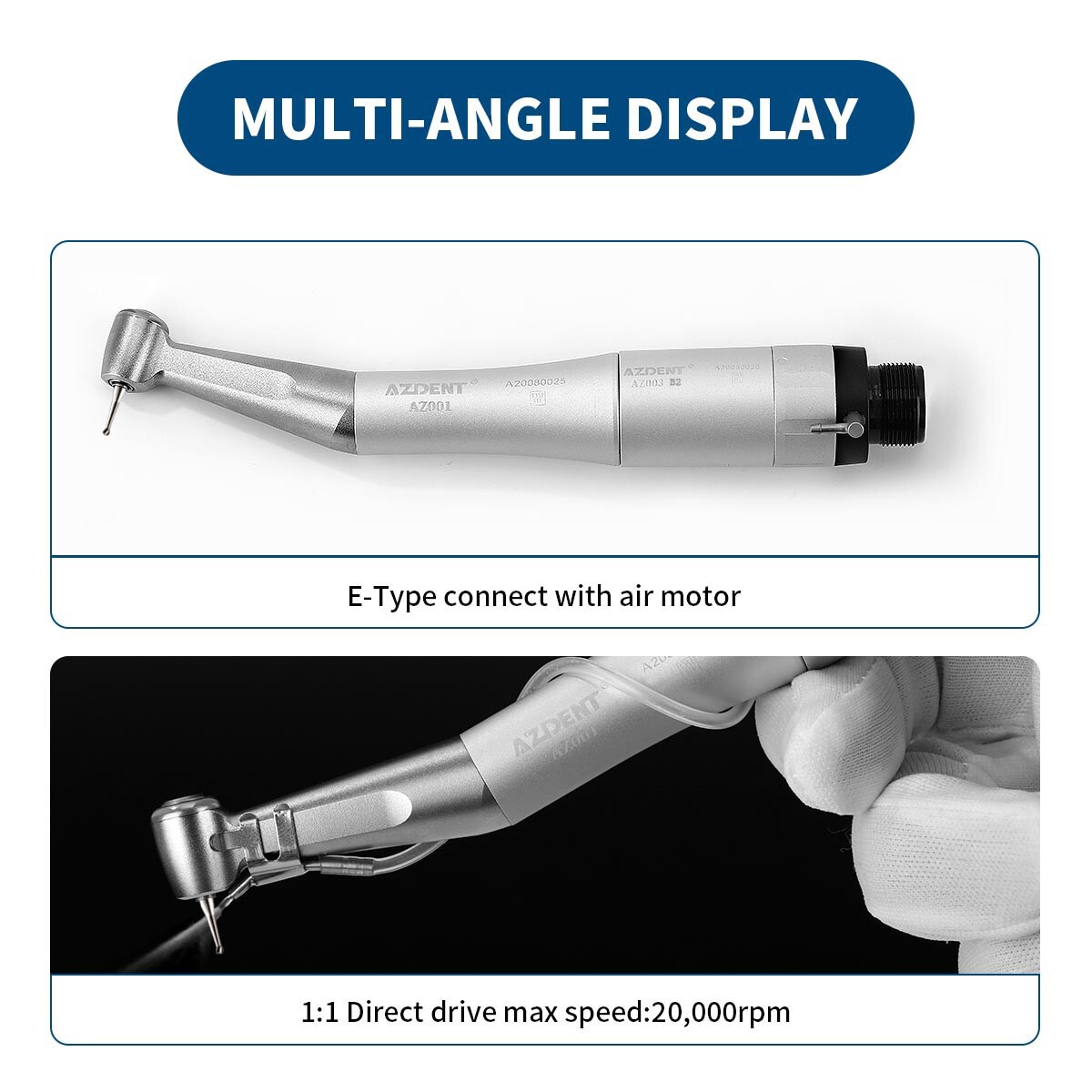 Dental Slow Low Speed Handpiece Contra Angle/Composite Polishing Kit RA HP Bur
