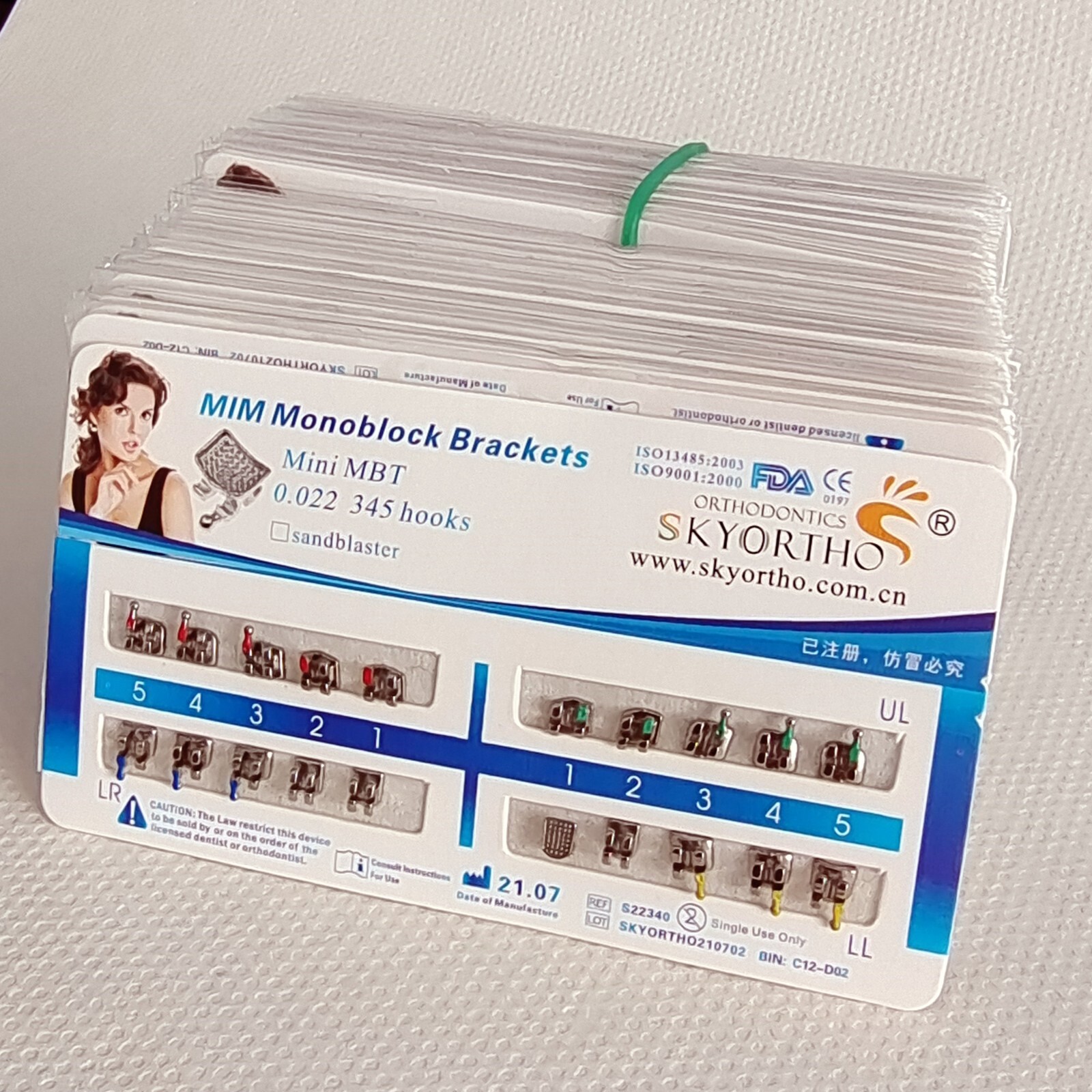 20pc/Kit Dental Orthodontic Bracket Braces Teeth Alignment Straightening MBT