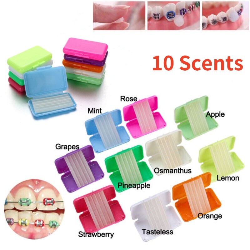 100Box Dental Orthodontics Ortho Wax Mint Scent for Braces Relief Gum Irritation