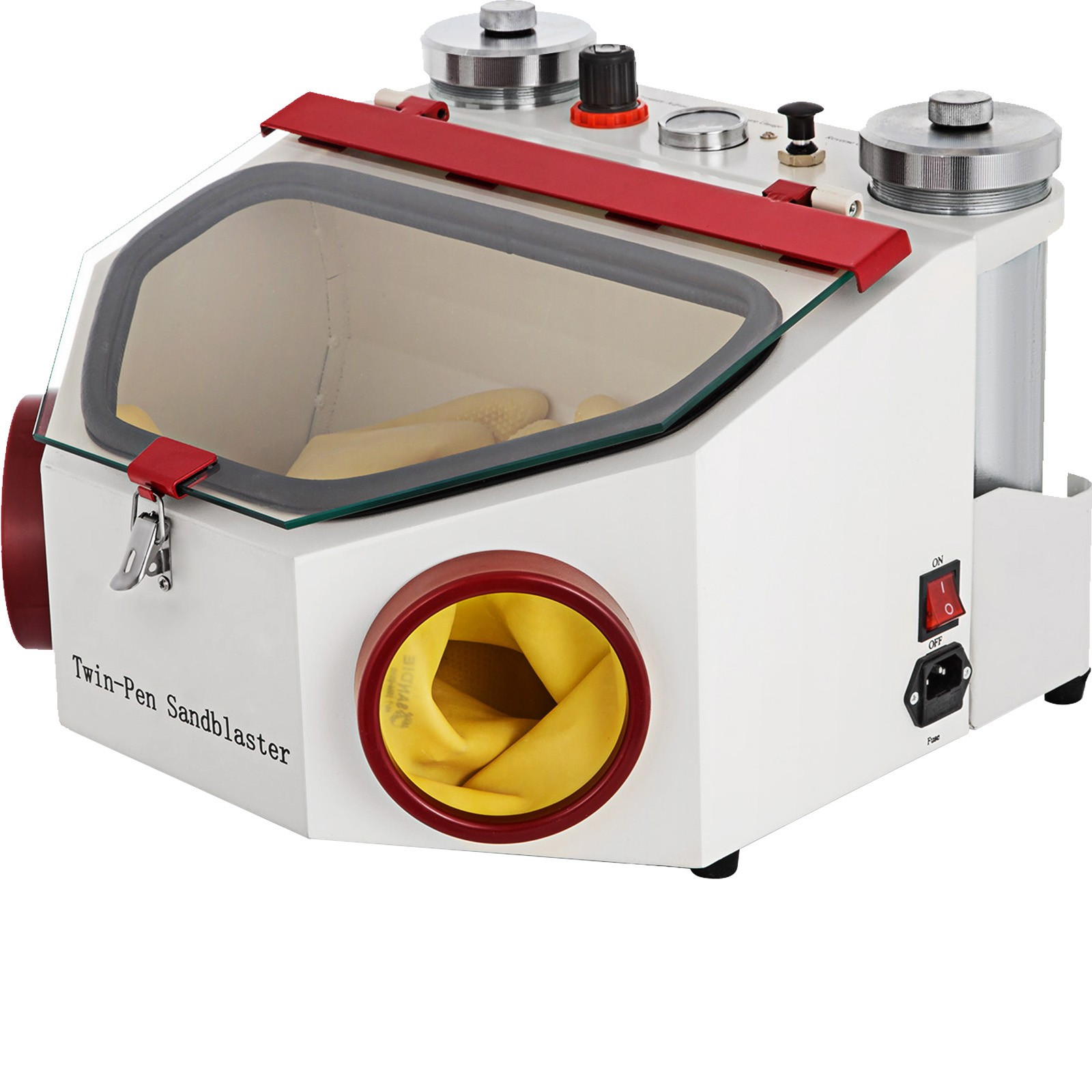 VEVOR Twin Pen Sandblaster Double Pen Sand Blaster Machine for Dental Lab 2 Tank