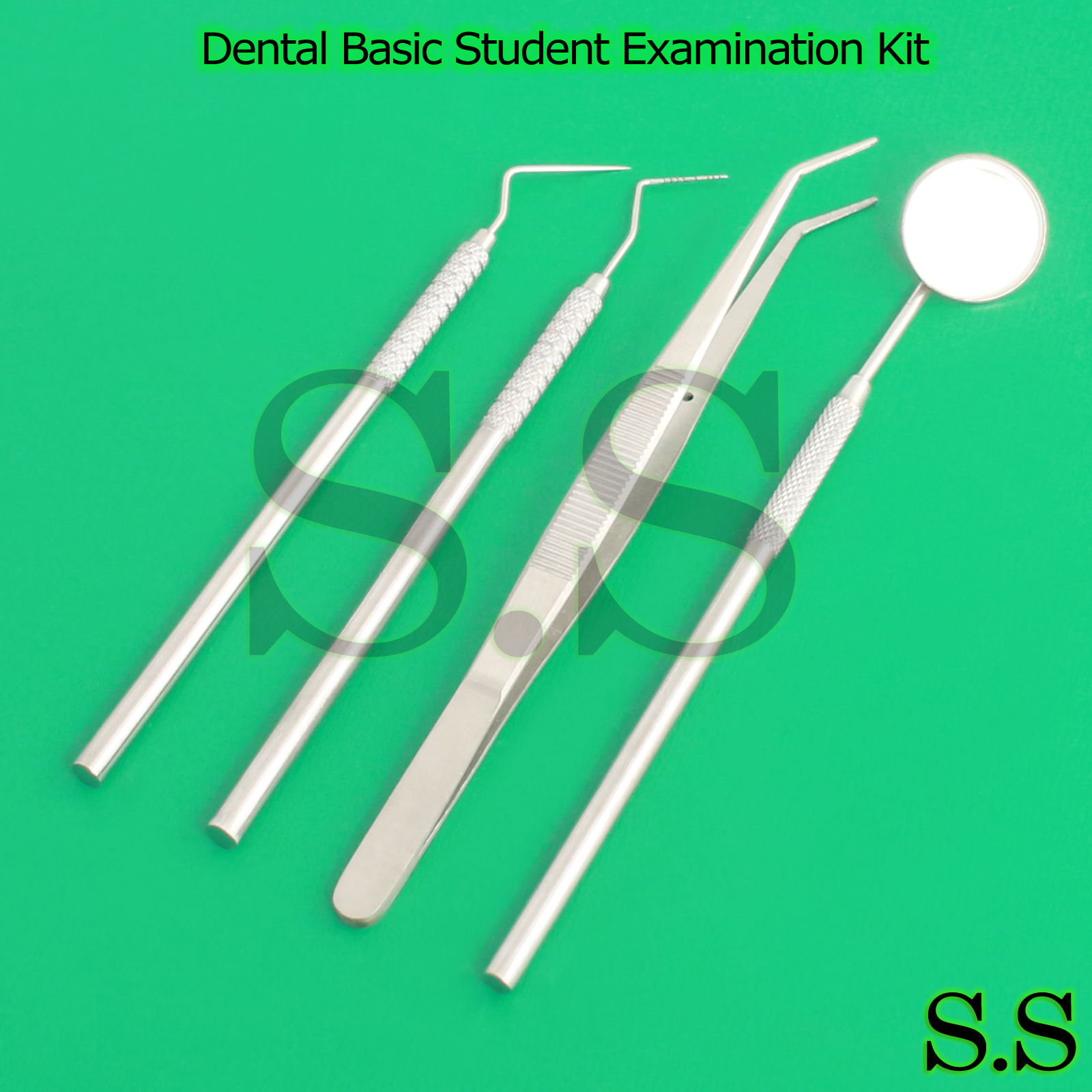 Dental Basic Student Examination Kit Mouth Mirror Probe College Tweezer PR-0041