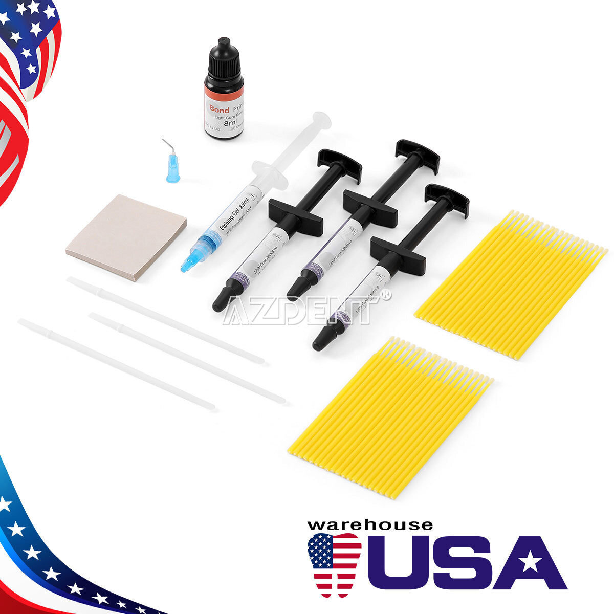 Dental Orthodontic Light Cure Bracket Braces Glue Bonding Resin/Etching Gel