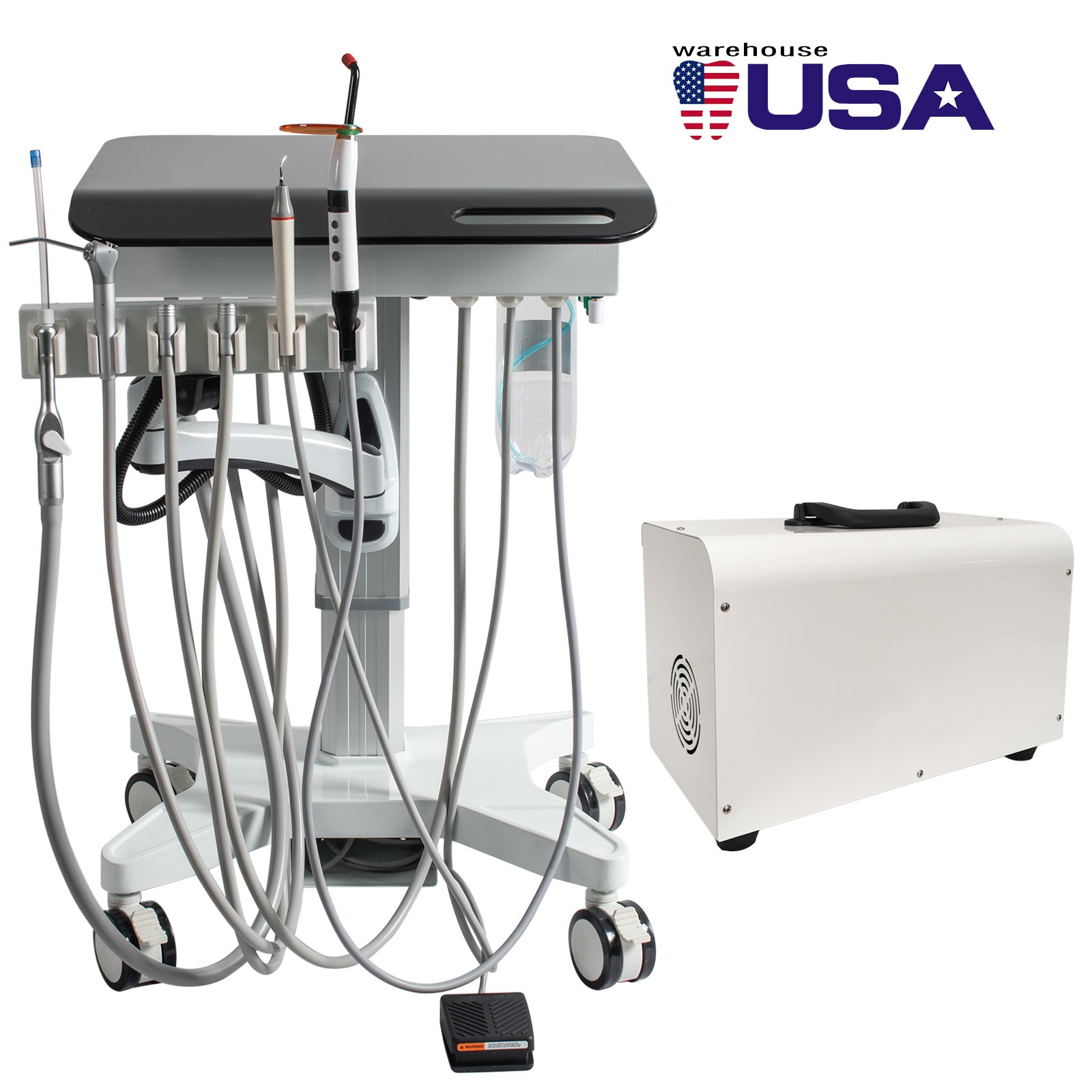 Dental Delivery Cart Treatment Unit GU-P302S 4H with Oil Free Air Compressor