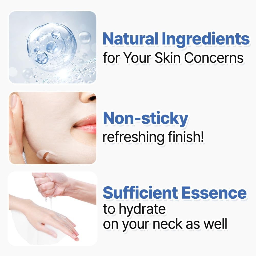 NEXTBEAU Solution Sheet Mask Variety Pack, 10 Count (5 1 (Pack of 10)