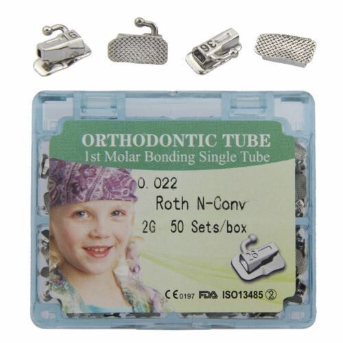 200 Pcs/Box Dental Bondable Non-Convertible 1st Molar Buccal Tube Roth 022 2G