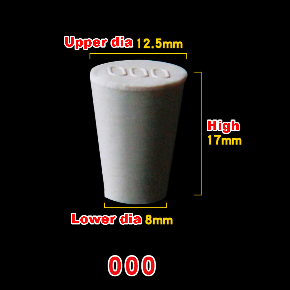 Rubber Cork Bung Solid For Test Tube Plugs /Bottle Stopper 12.5-8mm ~ 26-19mm