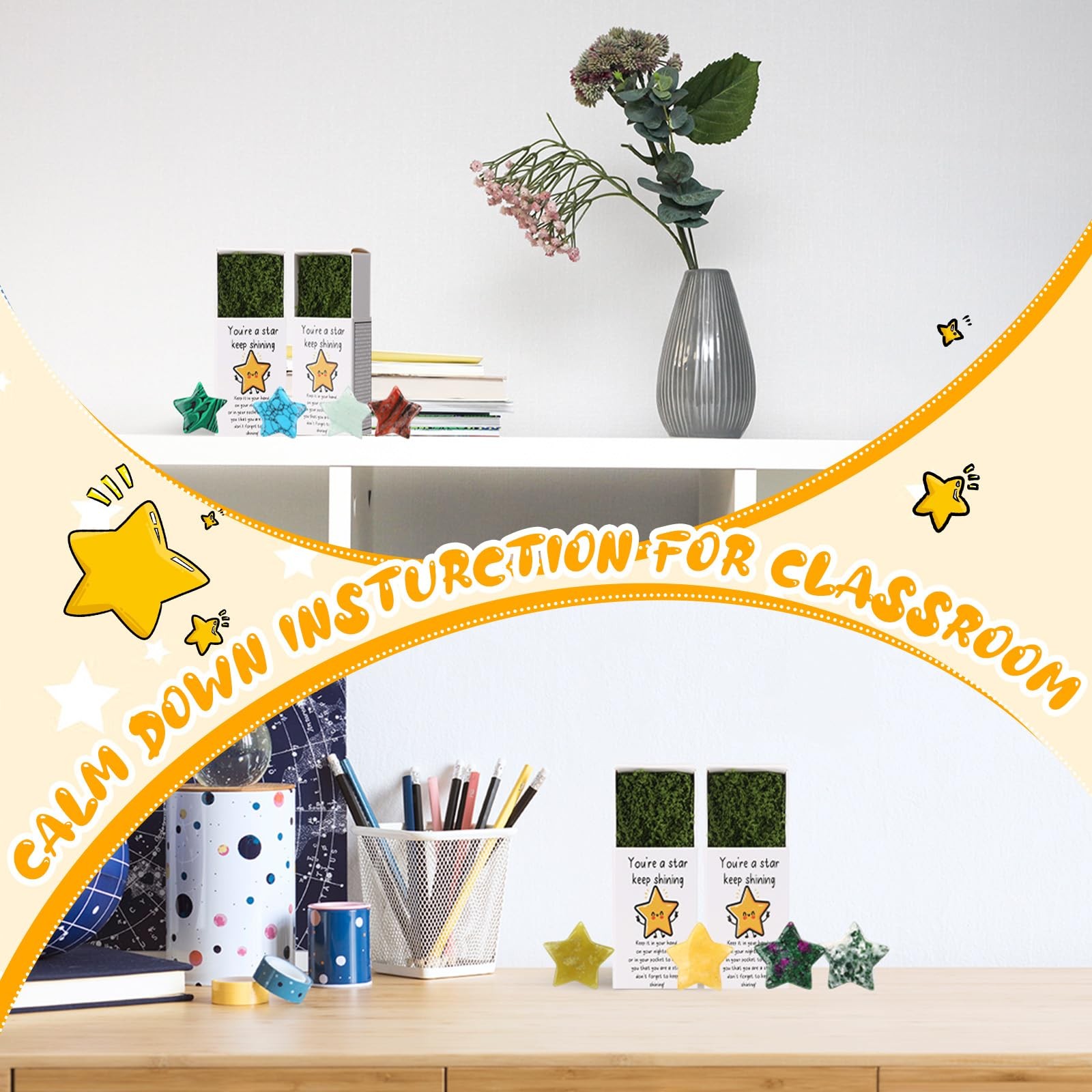 Motipuns 36 Sets End Of The Year Gifts Pocket Hug Token Bulk Star Natural