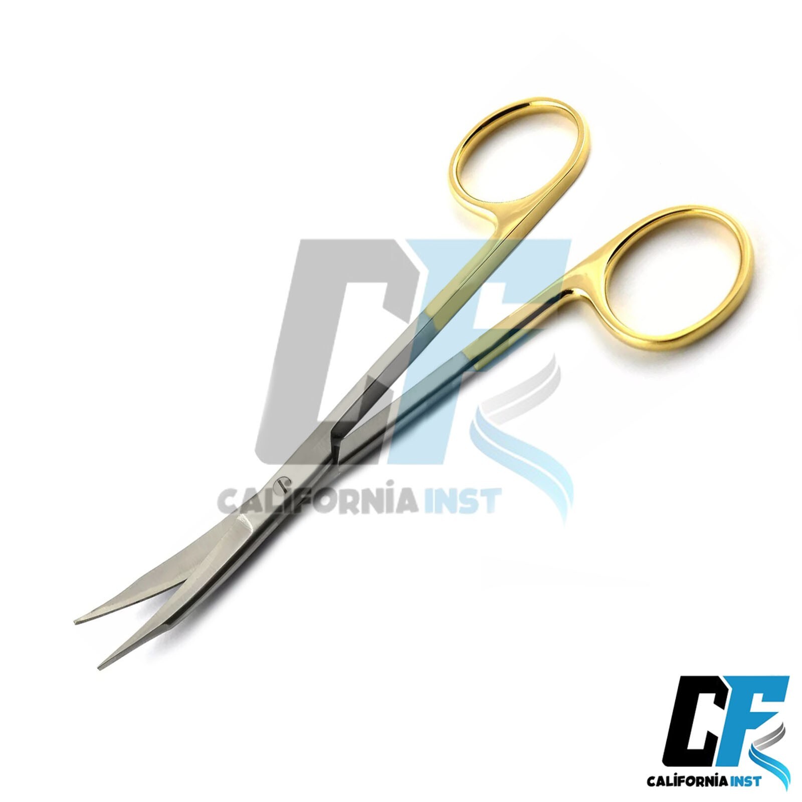 Surgical Goldman Fox Scissors Curved TC 13cm Tungsten Carbide Tissue Suture Cuts