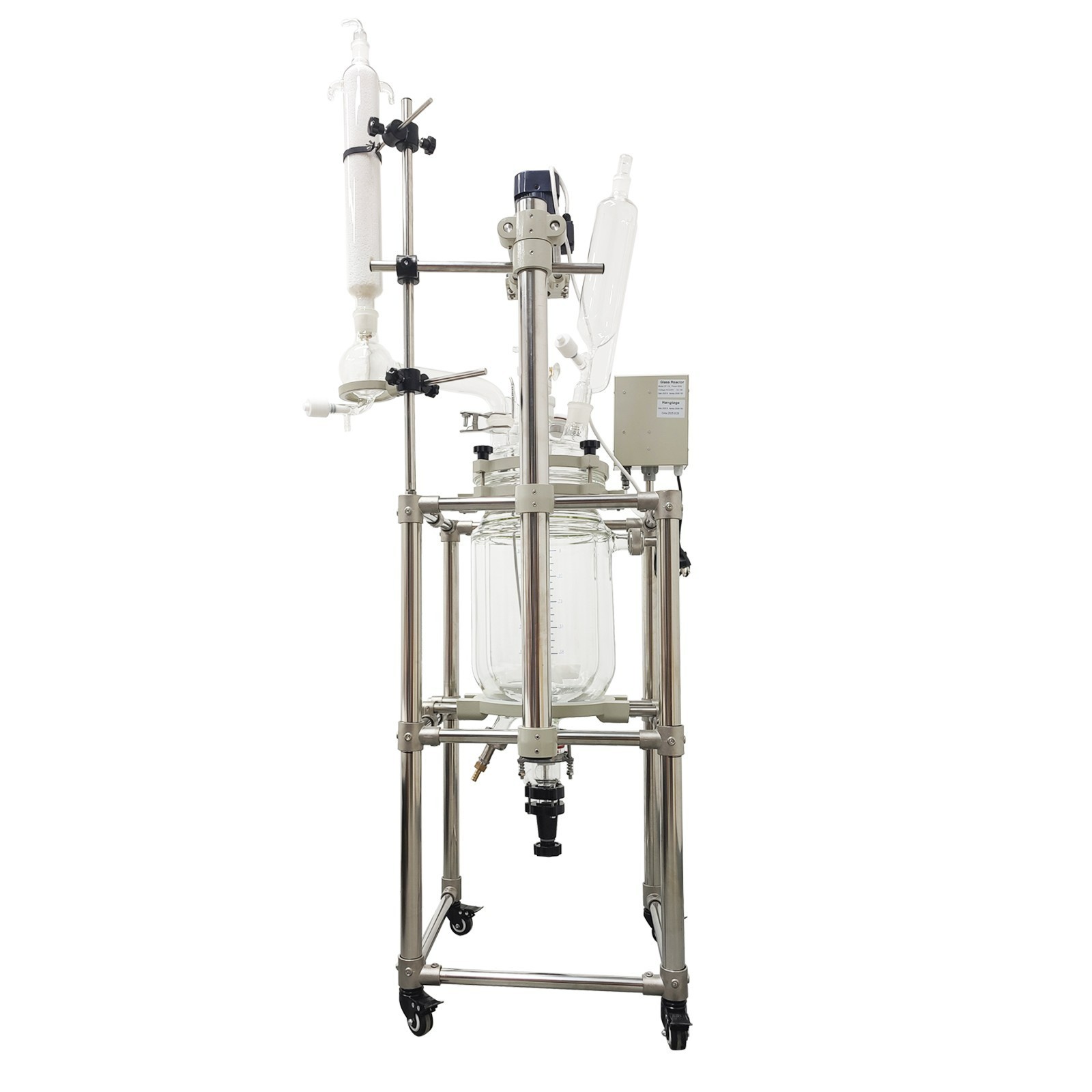 10L Double-layer Glass Reaction Kettle 110V for Material Stirring Heating 110V