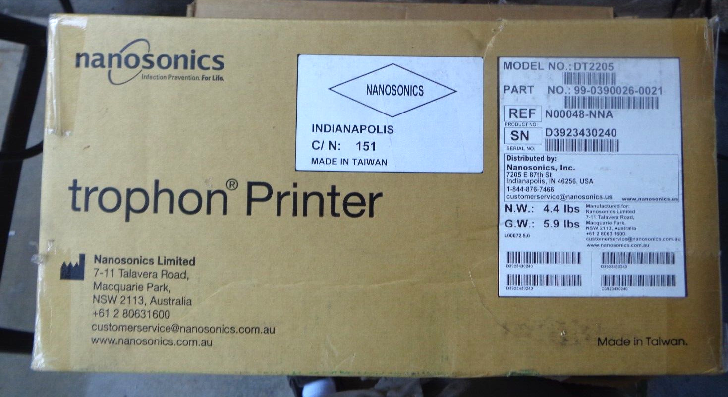 Nanosonics Trophon2 N05000 Ultrasonic High Level Disinfection System & Printer