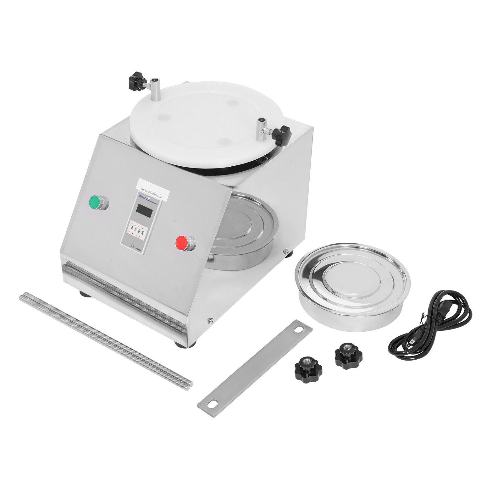 110V Electric Vibrating Sieve Shaker Sifter Machine w/ 200 Mesh Stainless Steel