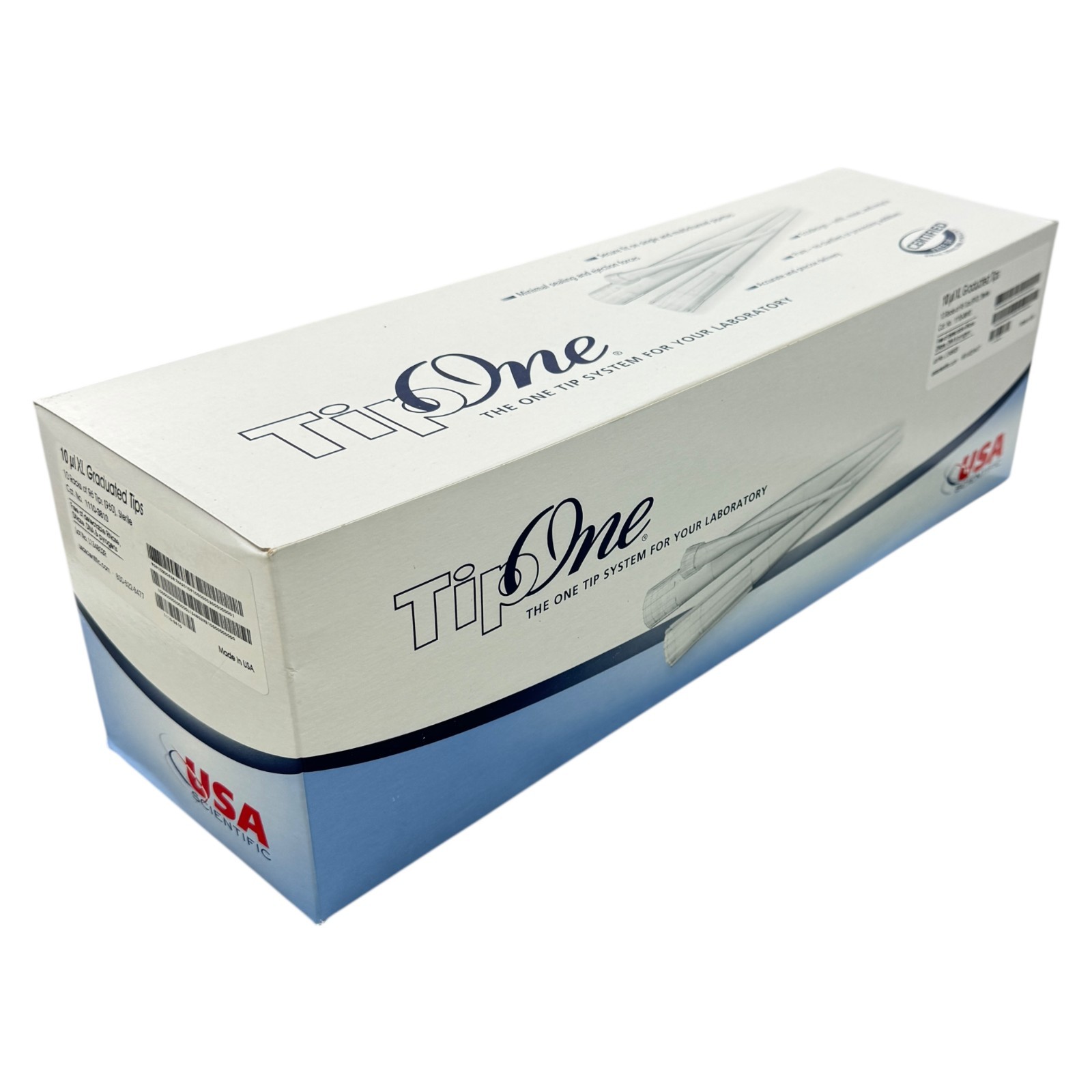 Usa Scientific 1110-3810 10ul XL Graduated Tips 10 Racks of 96 Tips 960, Sterile