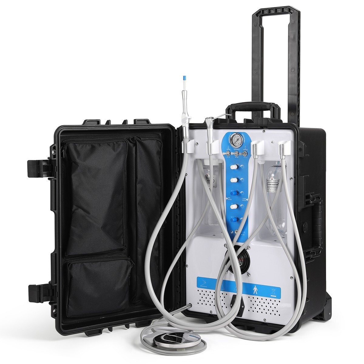 Portable Dental Chair Unit w/ Air Compressor 600W 118L/min Saliva Ejector