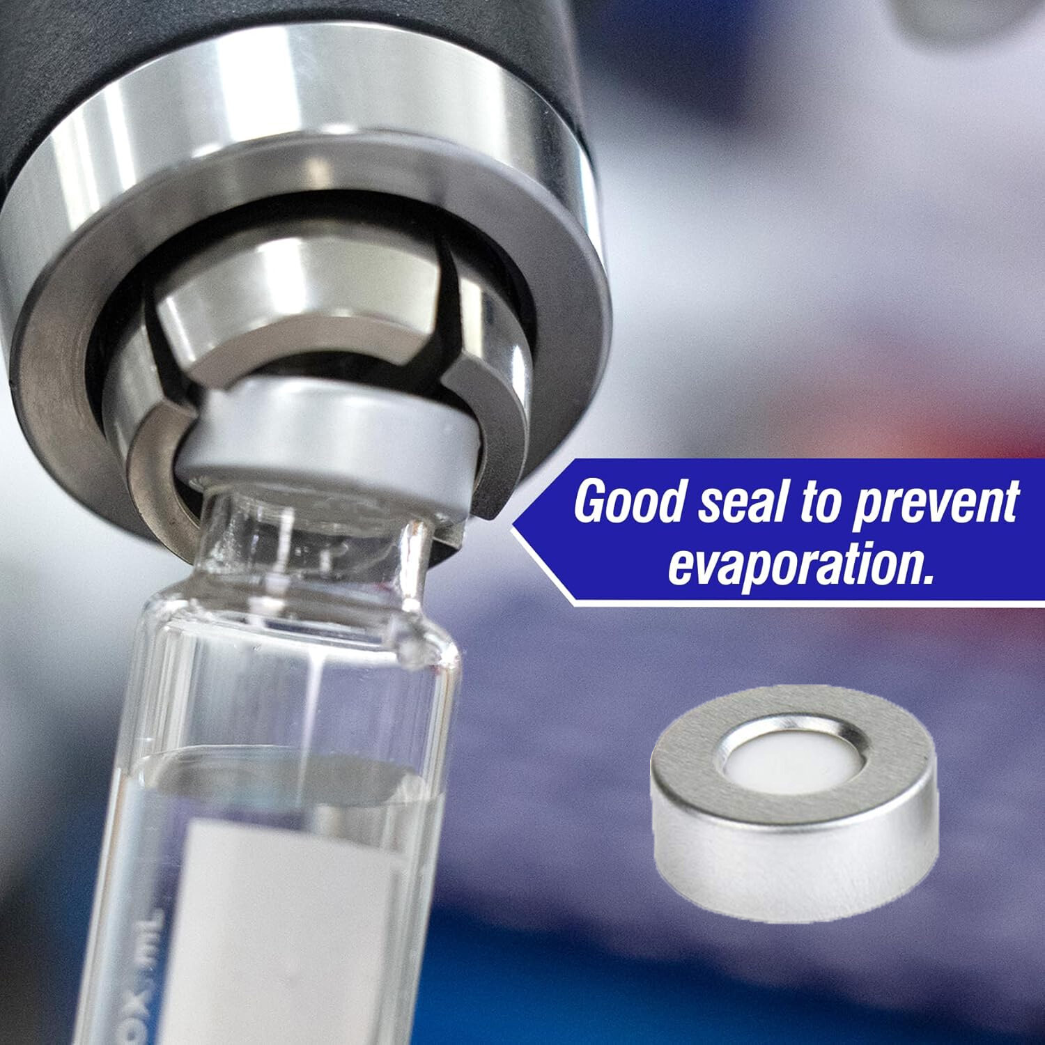 Simpure 5000pcs 20mm Crimp Top Caps Aluminum Crimp Seal for 10ml 20ml HPLC Vials
