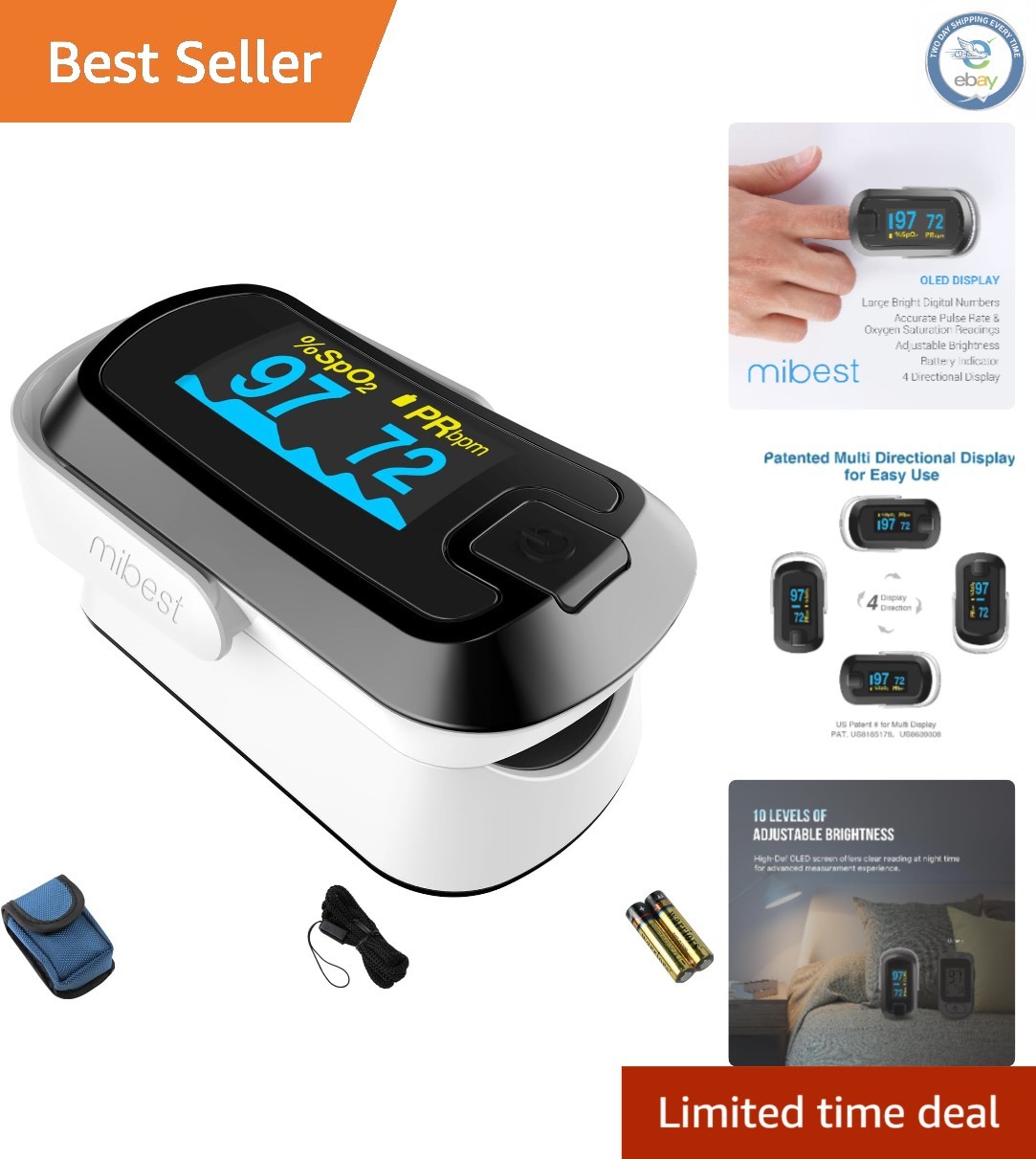 Team OLED Finger Pulse Oximeter with Accurate SpO2 Measurement – Compact Size
