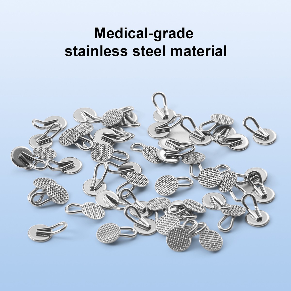 50pcs Dental Dentists Lingual Buttons Bondable Round/Rectangular Mesh Base/MIM