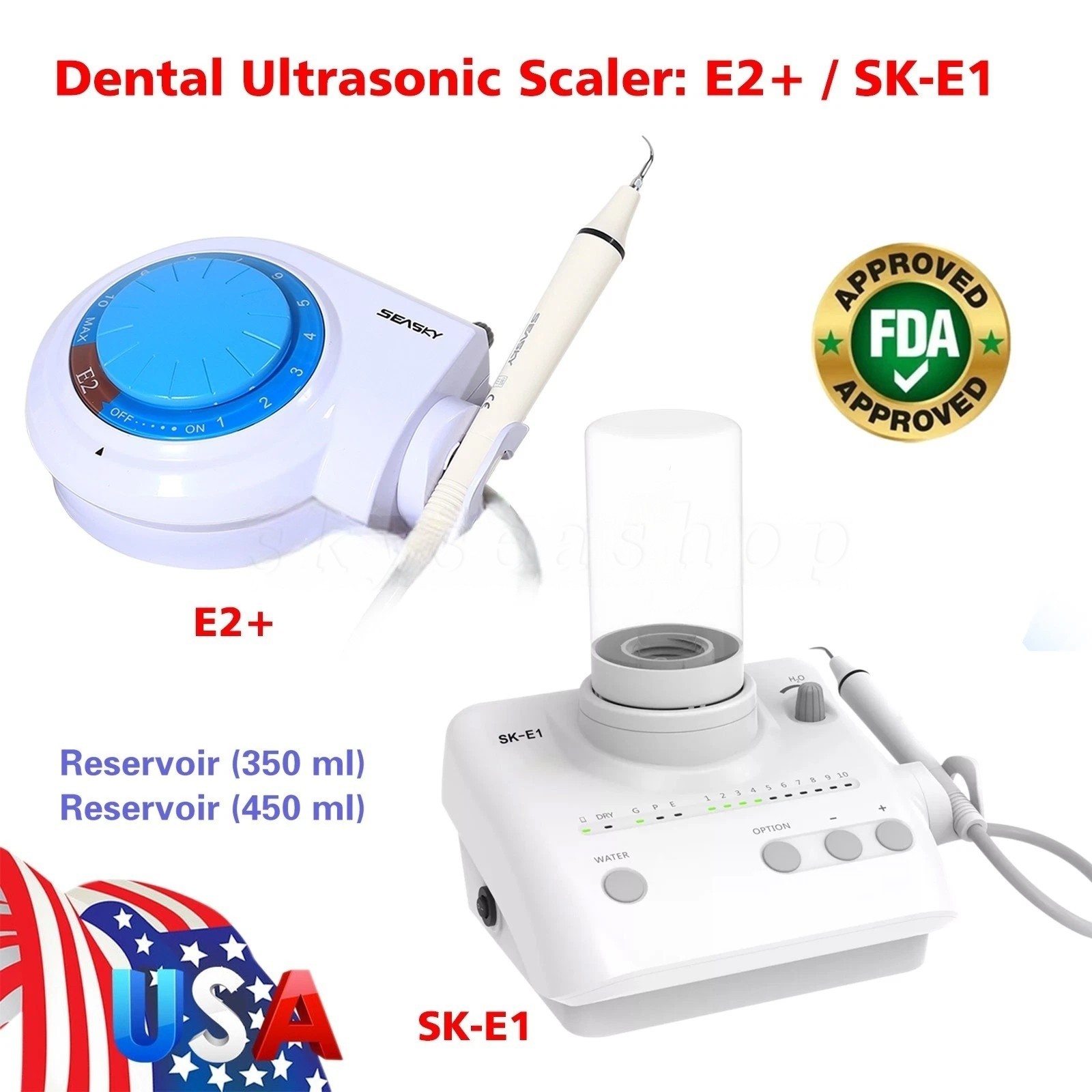 Dental Ultrasonic Scaler + Scaling Perio Tips fit EMS SKYSEA Handpiece EMS