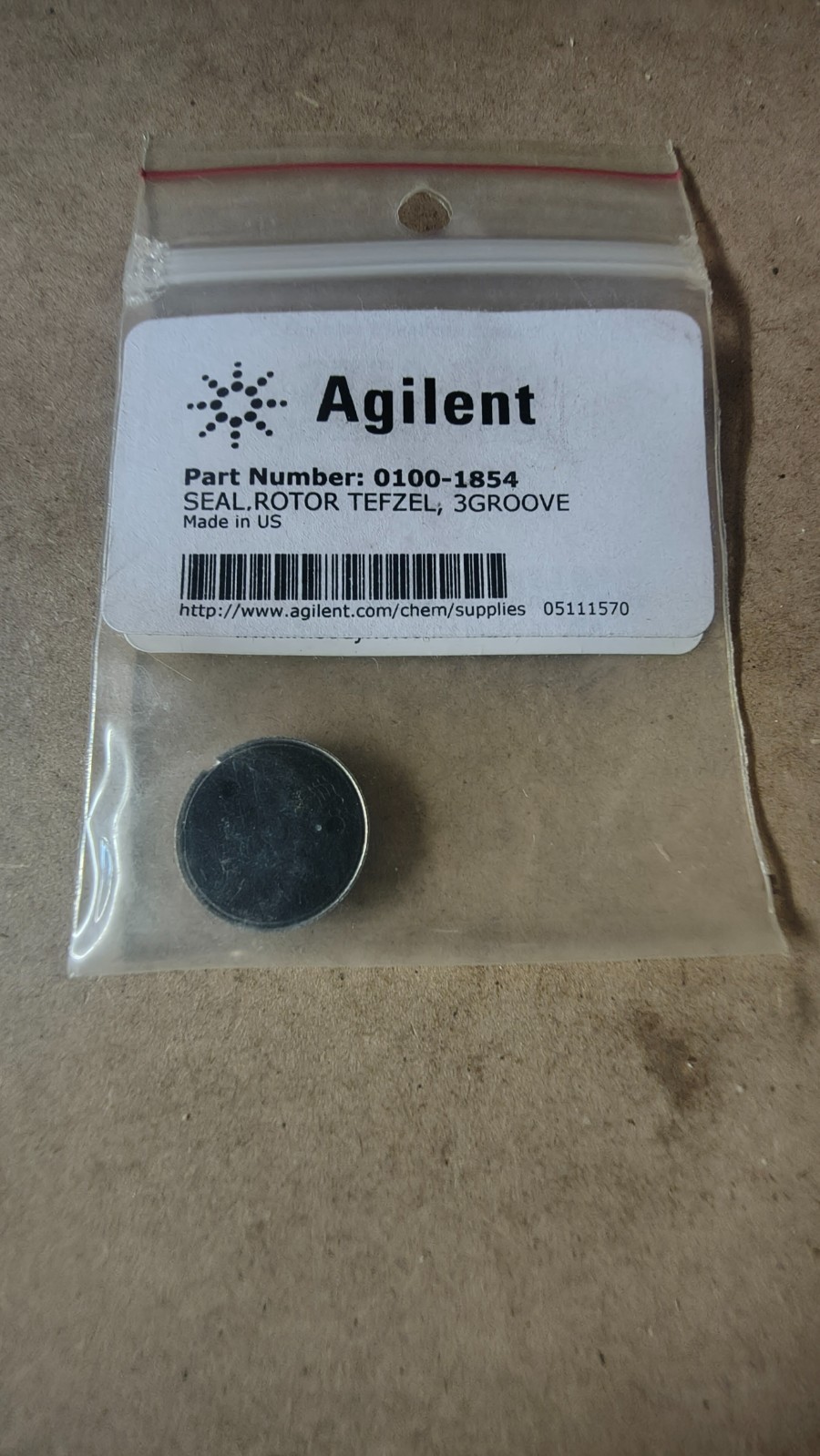 NEW! Agilent 0100-1854 Rotor seal, Tefzel, 3 groove, for p/n 0101-0920 valve