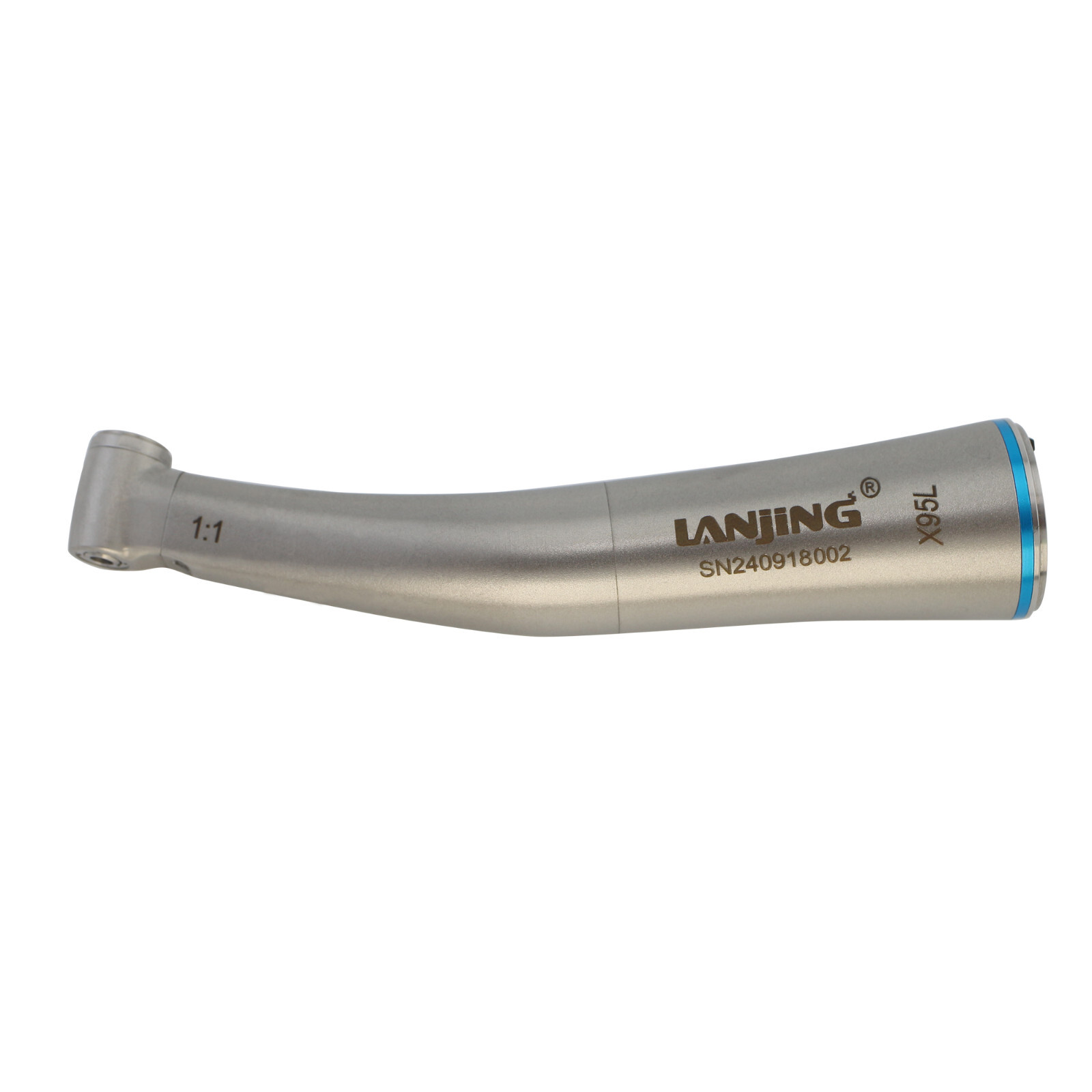 Dental Contra Angle Fiber Optic Handpiece 1:1 Low Speed Mini Quattro Spray ISO