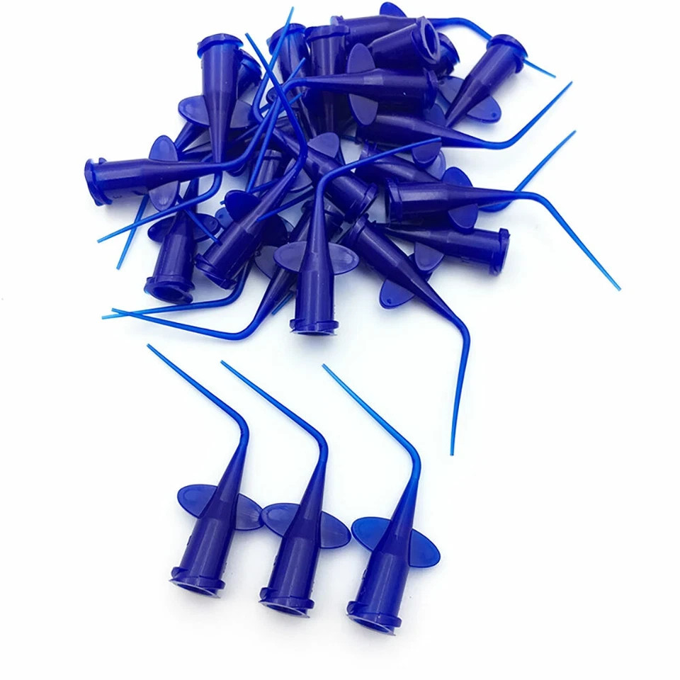 100Pcs Dental Endo Irrigation Needle Syringe Tips Disposable Irrigator 0.25mm