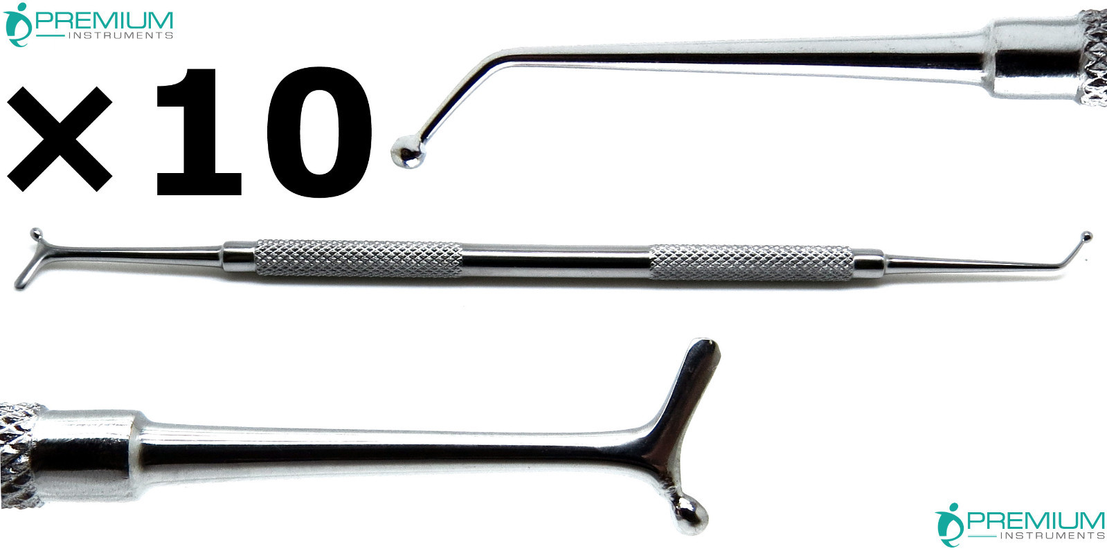 10× Dental Ball Burnisher 27/34 Amalgam Surgical Filling Double Ended Instrument