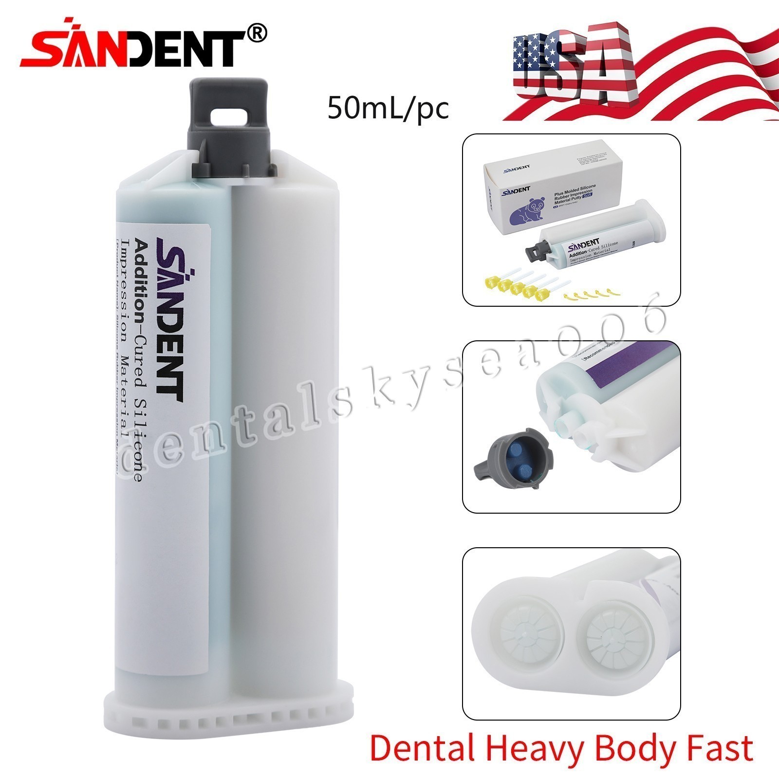 4 x Heavy Body Fast Set Dental Vinyl Polysiloxane Impression Material VPS PVS