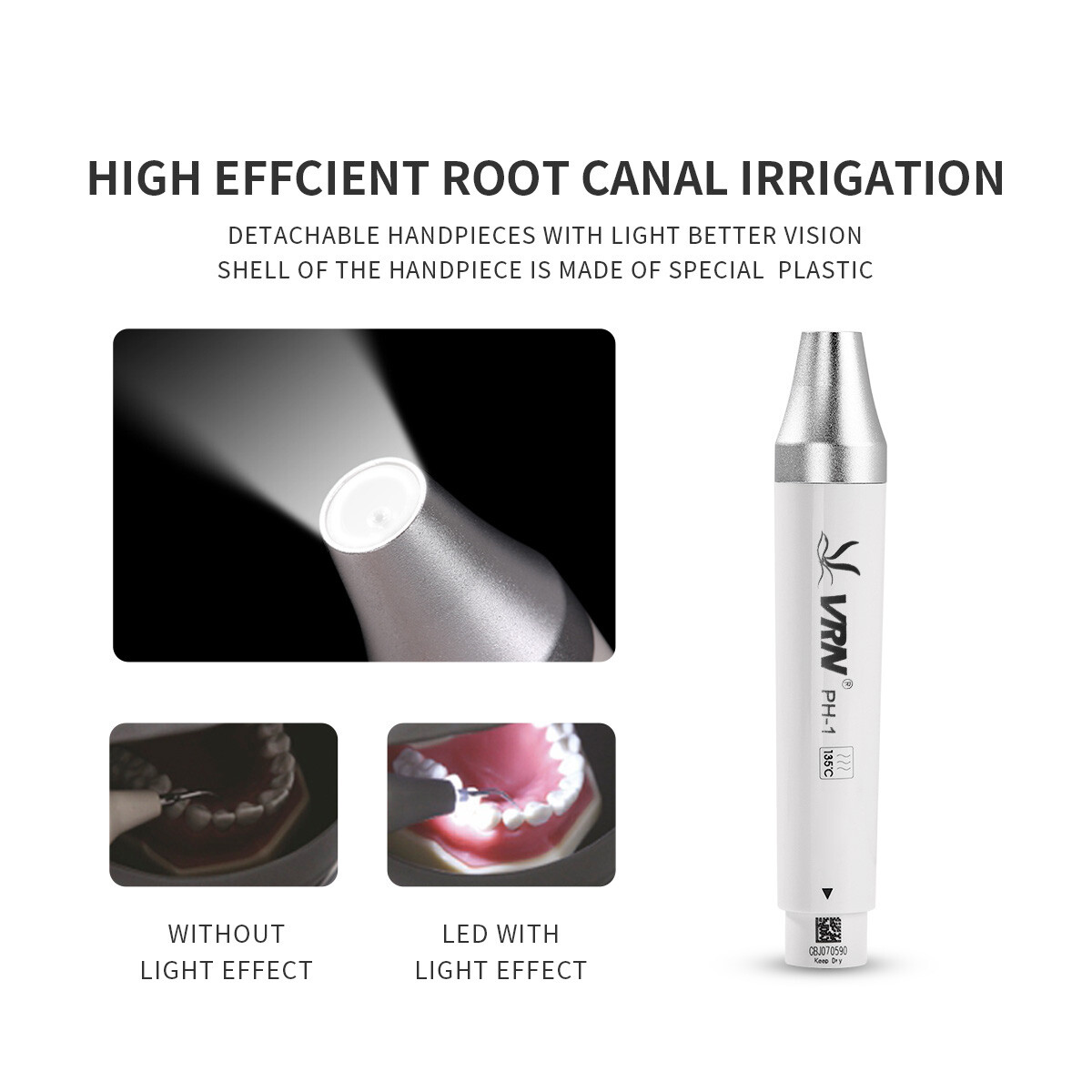Dental Wireless Ultrasonic Scaler LED Handpiece /G1,G2,G4,P1,E1 Tips Original A8