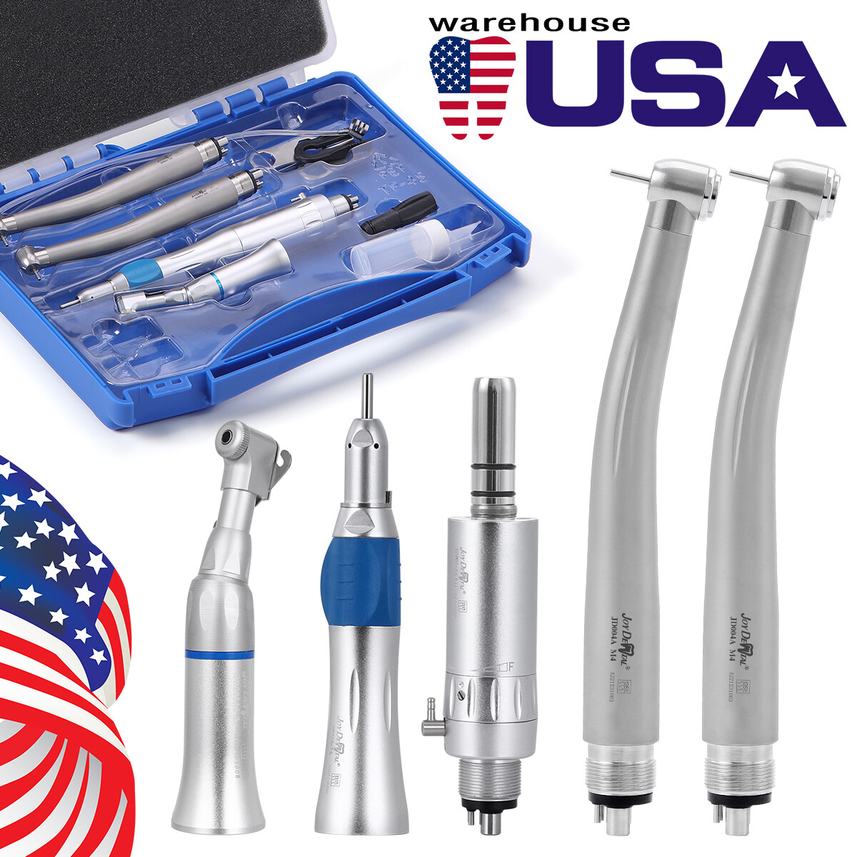 Portable Dental Mobile Delivery Unit Cart Suction Air Compressor / Handpiece Kit